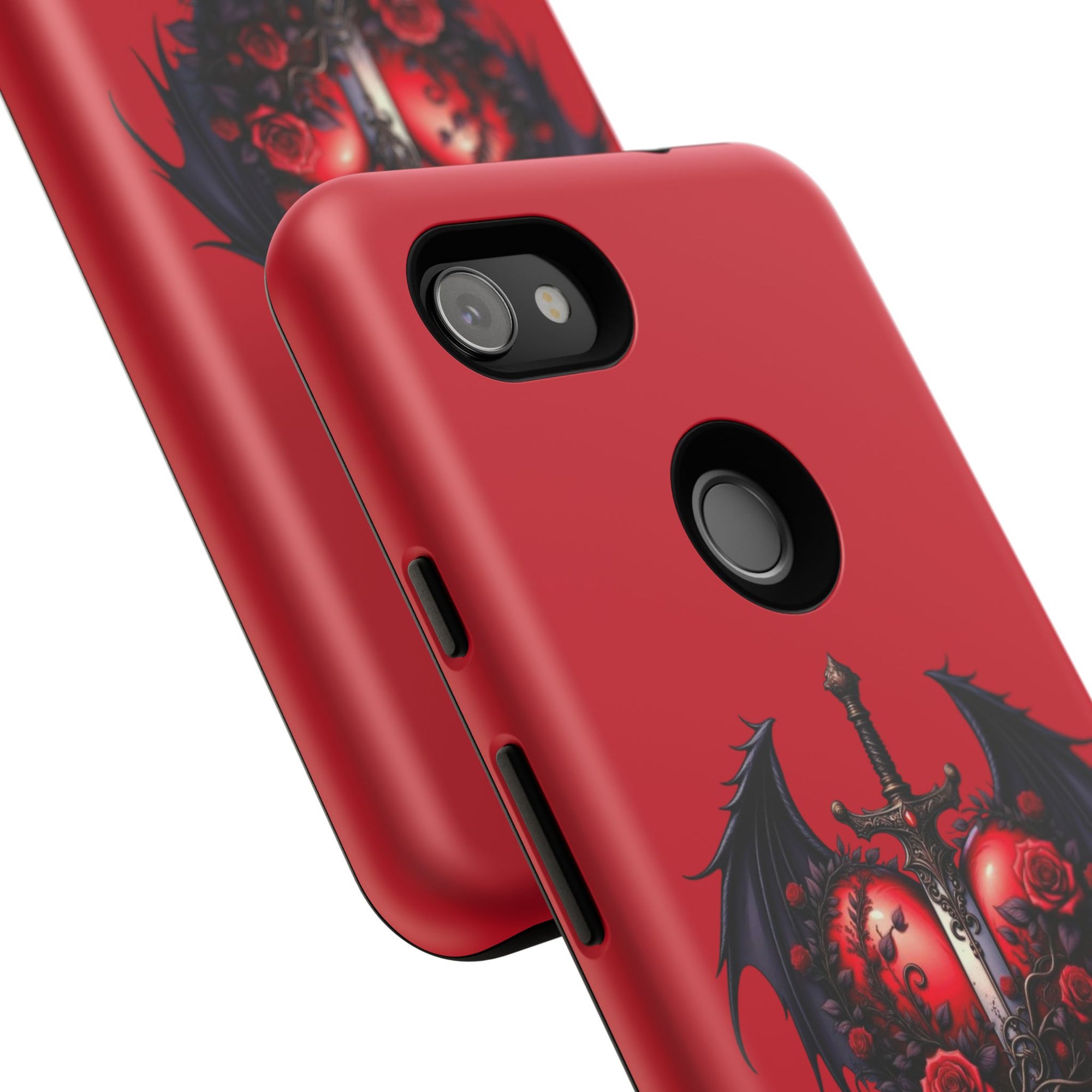 Tough Cases - Gothic Heart Phone Case, Edgy Accessories for Him, Unique Gifts for Her, Valentine's Day, Birthday, Artsy Phone Cover