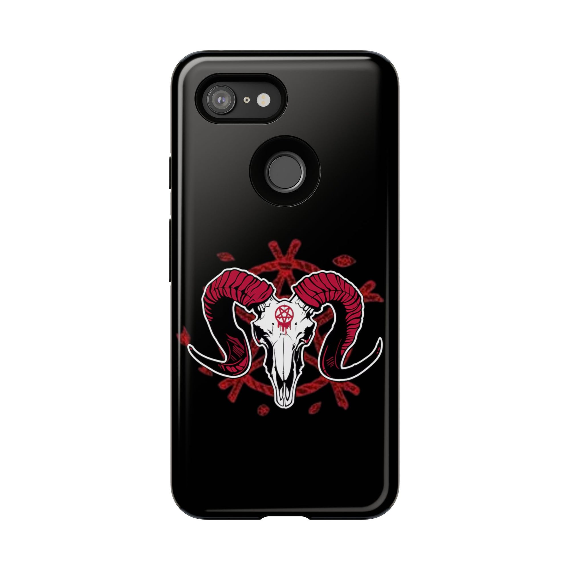 Tough Cases: Dark Aesthetic Phone Case, Gothic Phone Cover, Unique Gift for Him, Occult Design, Animal Skull Artwork, Halloween Decor