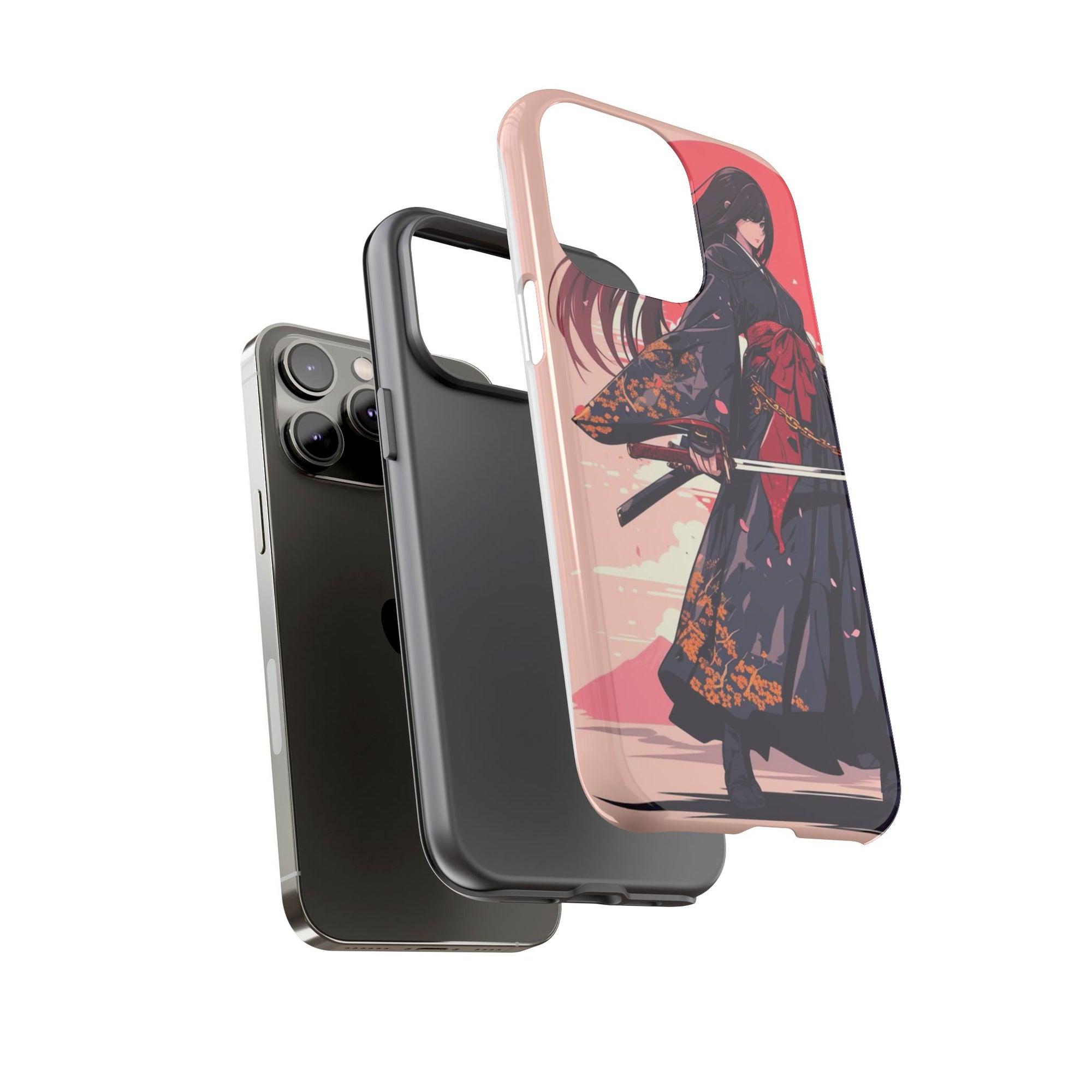 Stylish Phone Case with Warrior Design, Tough Phone Cover for Anime Lovers, Gift for Gamers, Cute Phone Accessories, Unique Tech Gifts