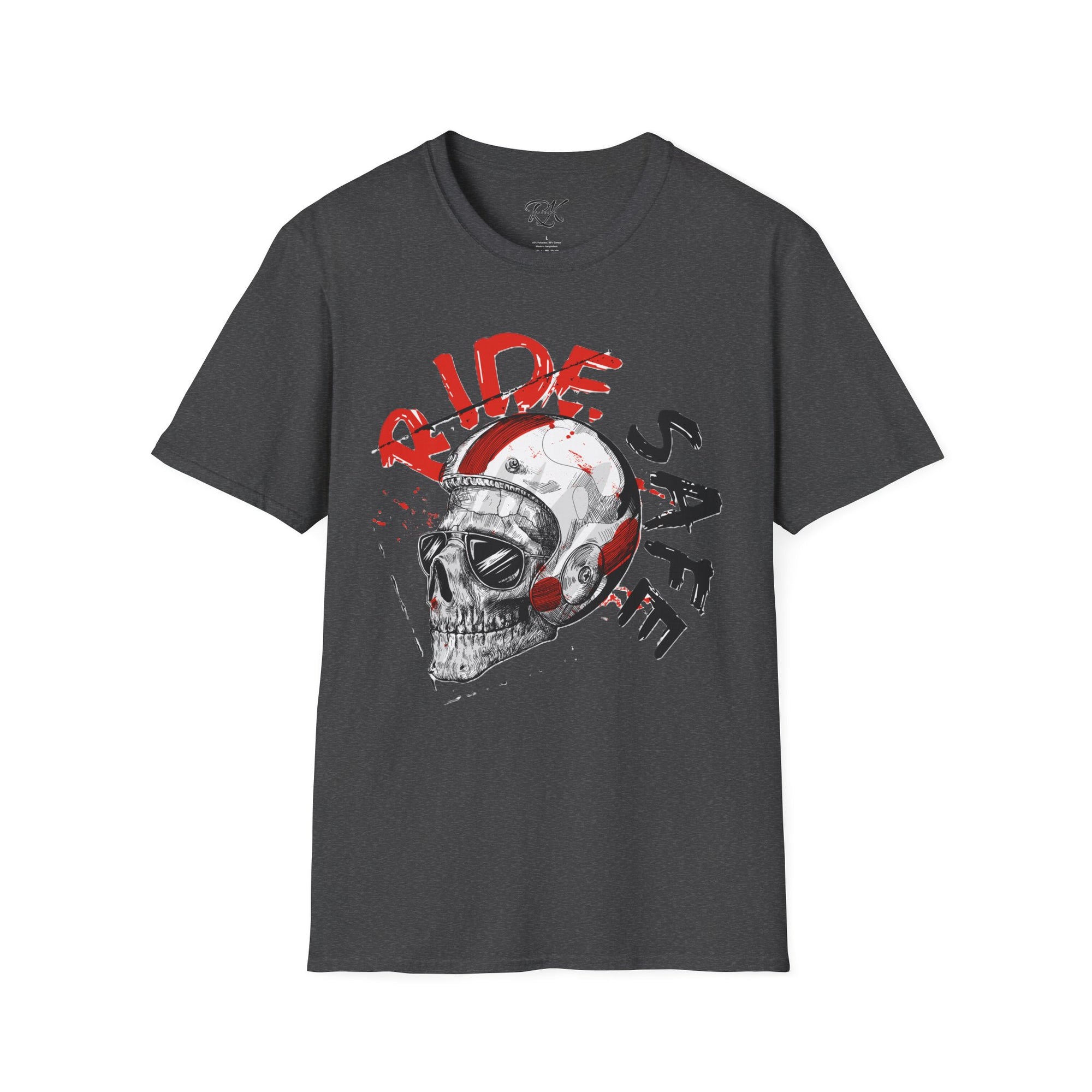 Ride Safe Skull T-Shirt | Unisex Softstyle Tee for Bikers | Perfect for Motorcyclists, Casual Wear, Gifts, and Events