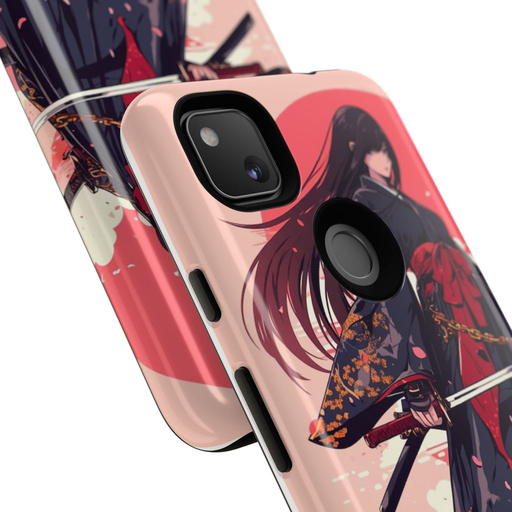 Stylish Phone Case with Warrior Design, Tough Phone Cover for Anime Lovers, Gift for Gamers, Cute Phone Accessories, Unique Tech Gifts