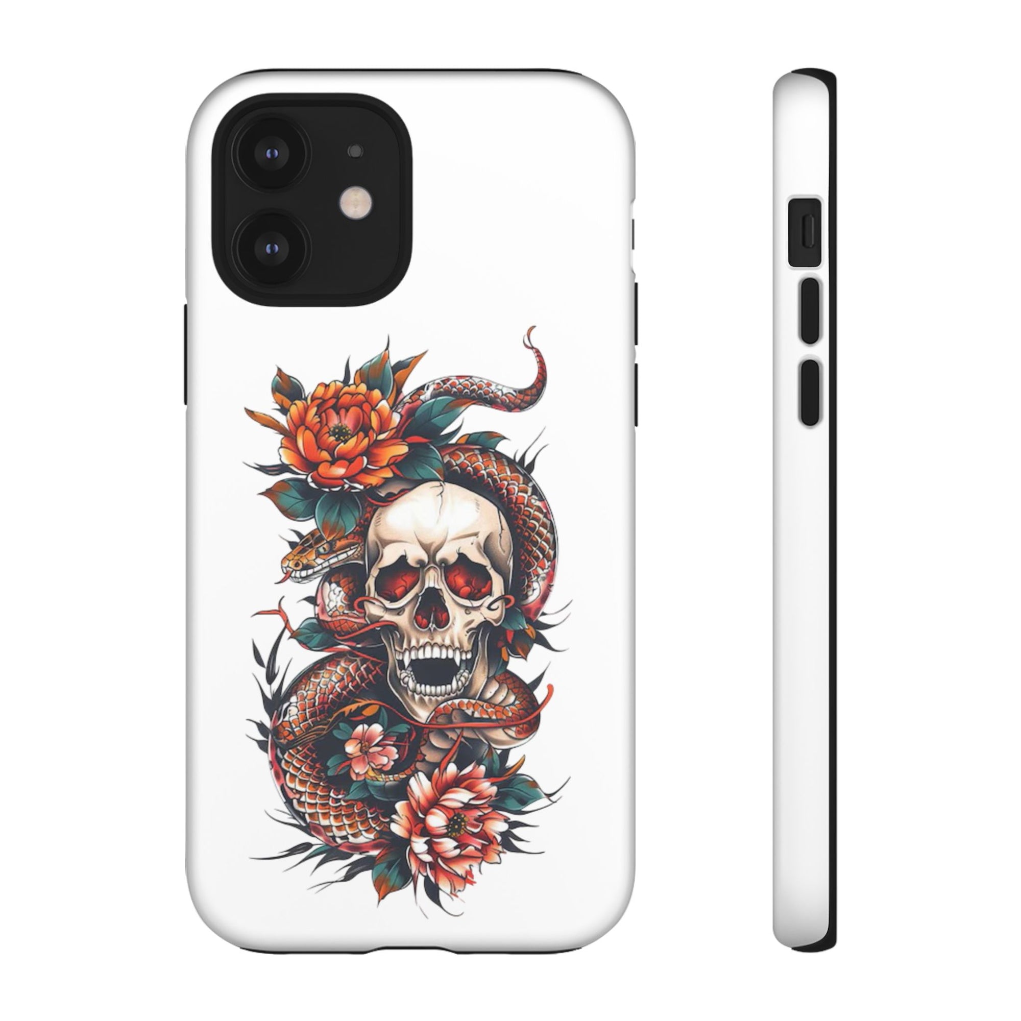 Tough Cases: Skull and Snake Phone Cases, Edgy Accessories, Alternative Fashion, Quirky Gift Ideas, Gothic Style