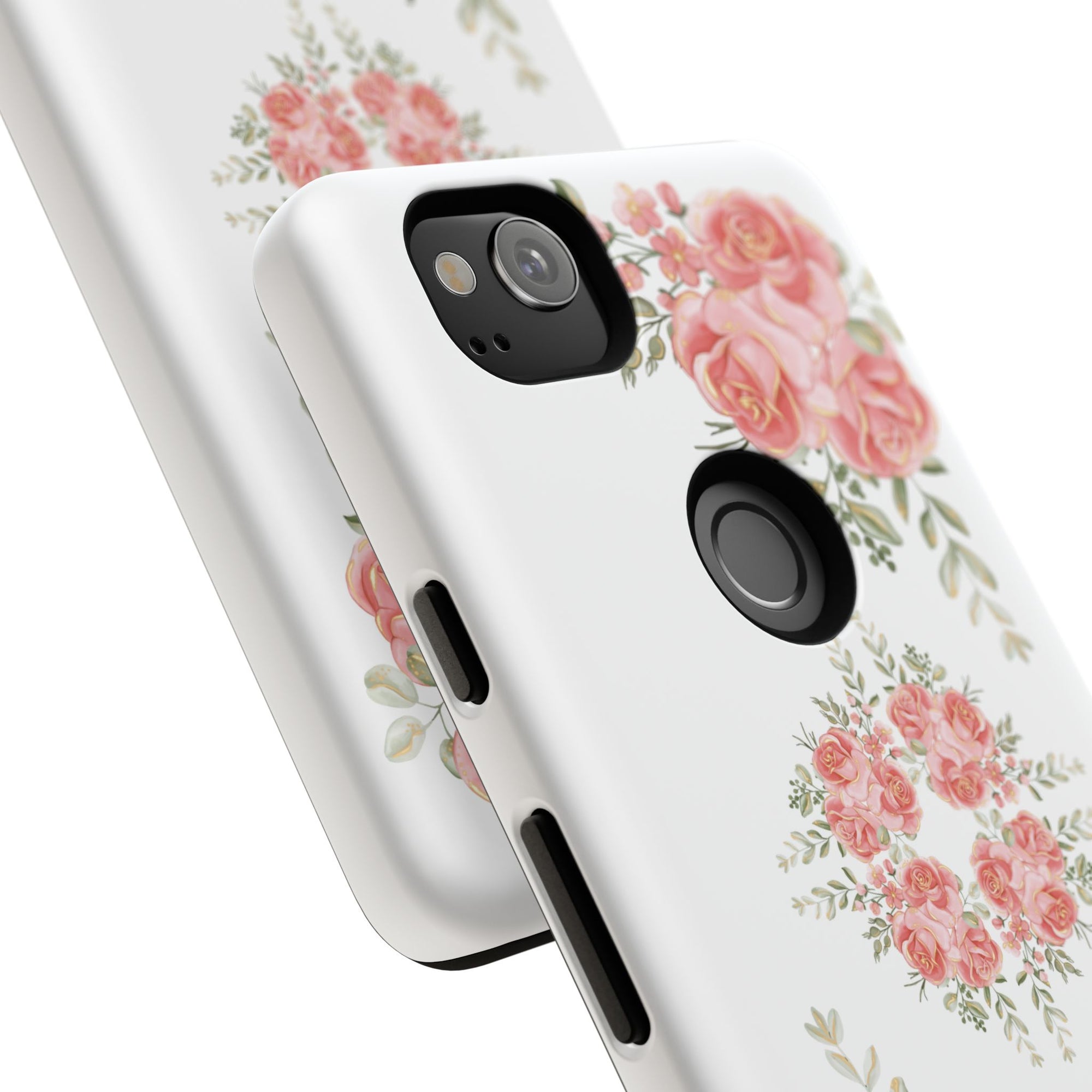 Floral Phone Case, Tough iPhone Case, Rose Design Case, Gift for Her, Floral Phone Cover