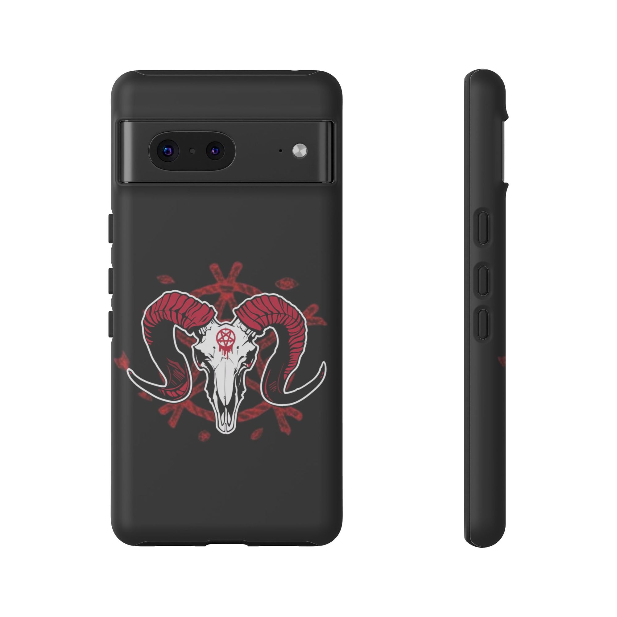 Tough Cases: Dark Aesthetic Phone Case, Gothic Phone Cover, Unique Gift for Him, Occult Design, Animal Skull Artwork, Halloween Decor