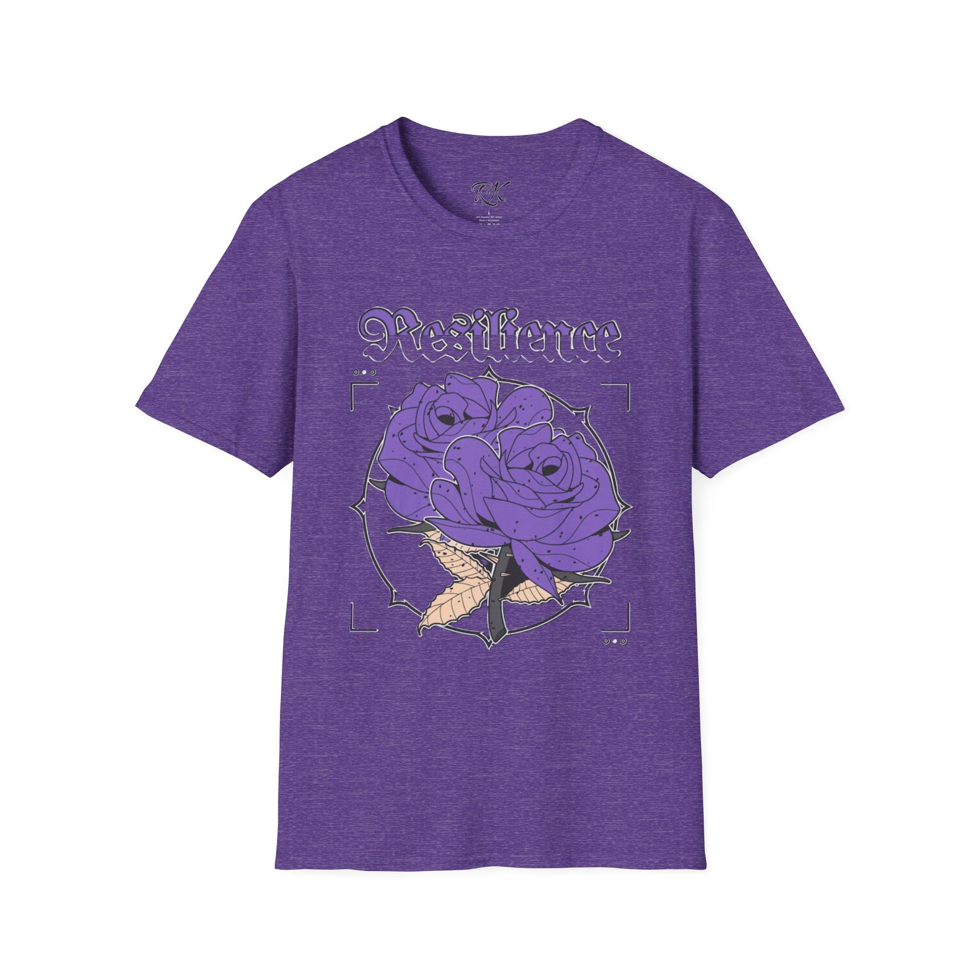 Purple Rose Graphic T-Shirt, Soft Stylish Tee, Unisex Floral Apparel, Gift for Her, Spring Outfit Idea, Vintage Aesthetic Top
