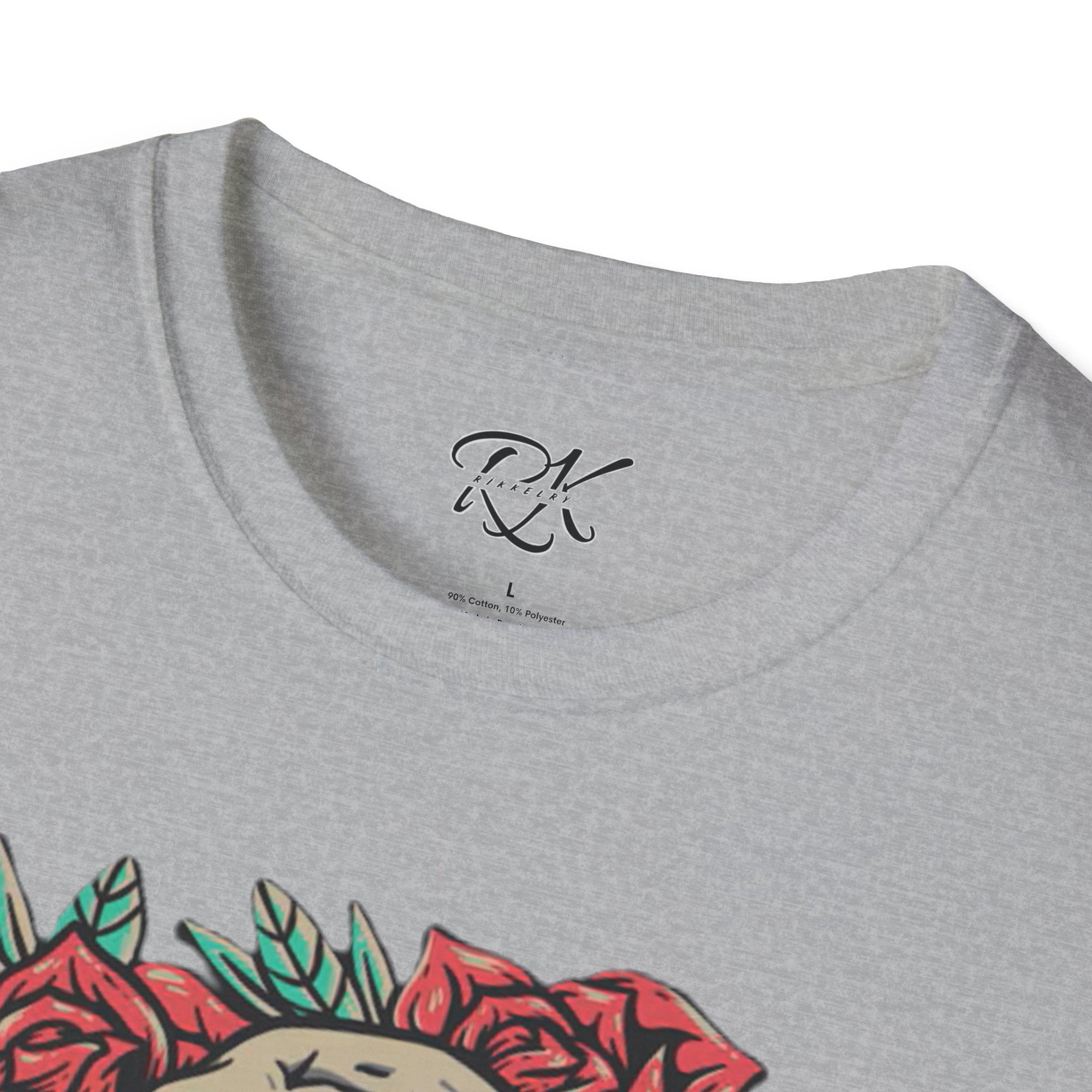 Skull & Roses Graphic T-Shirt | Edgy Casual Wear, Halloween Outfit, Gift for Friends, Festival Style, Unisex Shirt