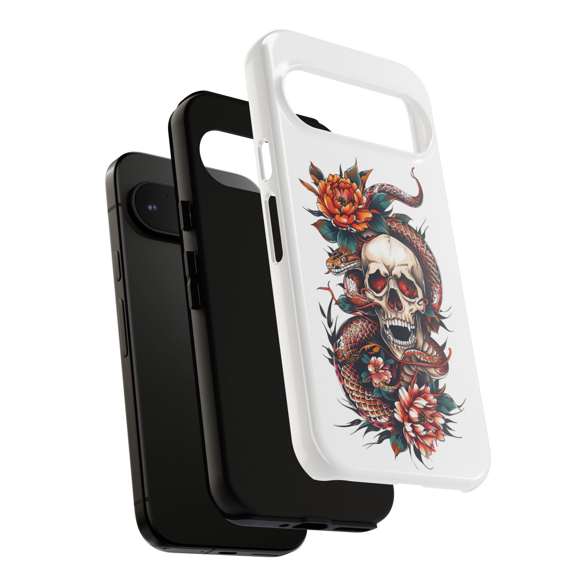 Tough Cases: Skull and Snake Phone Cases, Edgy Accessories, Alternative Fashion, Quirky Gift Ideas, Gothic Style