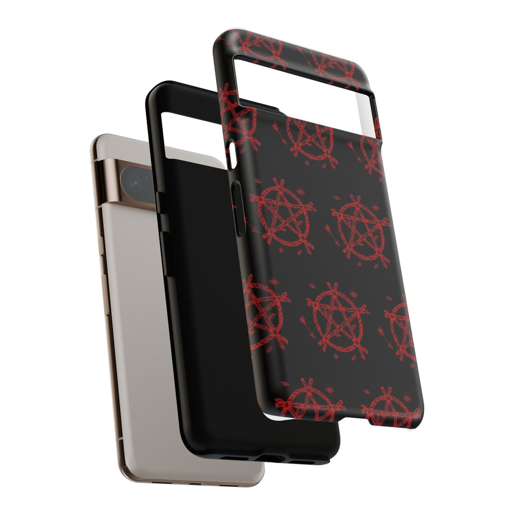 Anarchist iPhone Case, Tough Phone Cover, Punk Style Accessory, Unique Gift for Rebels, Goth Aesthetic Phone Case