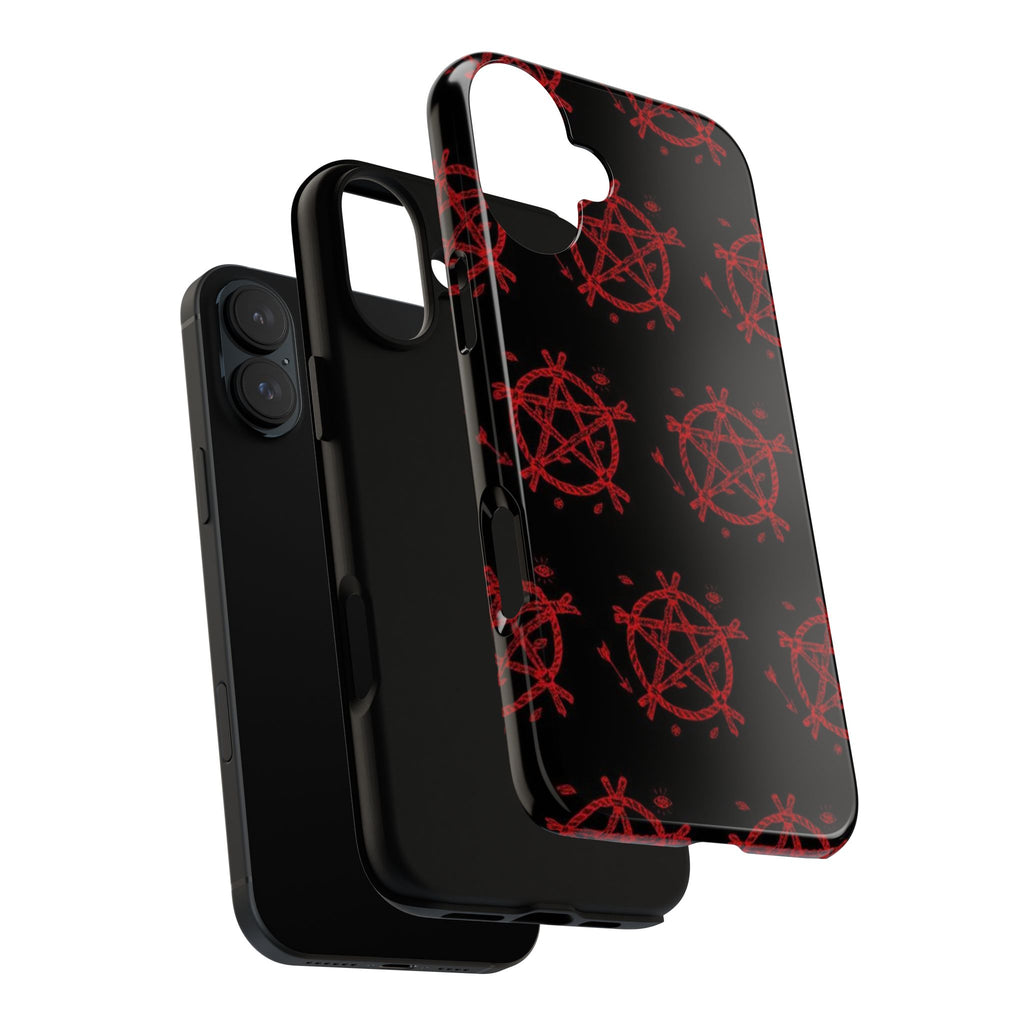 Anarchist iPhone Case, Tough Phone Cover, Punk Style Accessory, Unique Gift for Rebels, Goth Aesthetic Phone Case