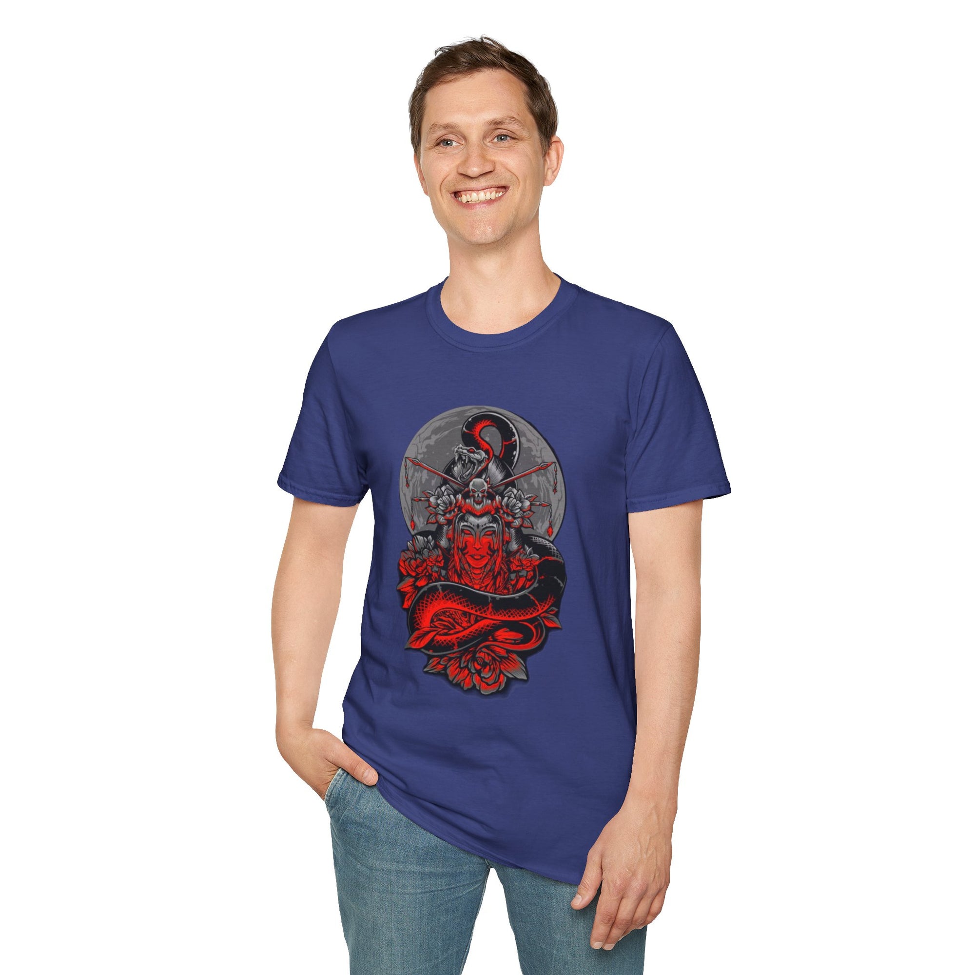 Warrior Spirit Unisex Softstyle T-Shirt, Graphic Tee, Trendy Streetwear, Gifts for Him, Casual Wear, Unique Design