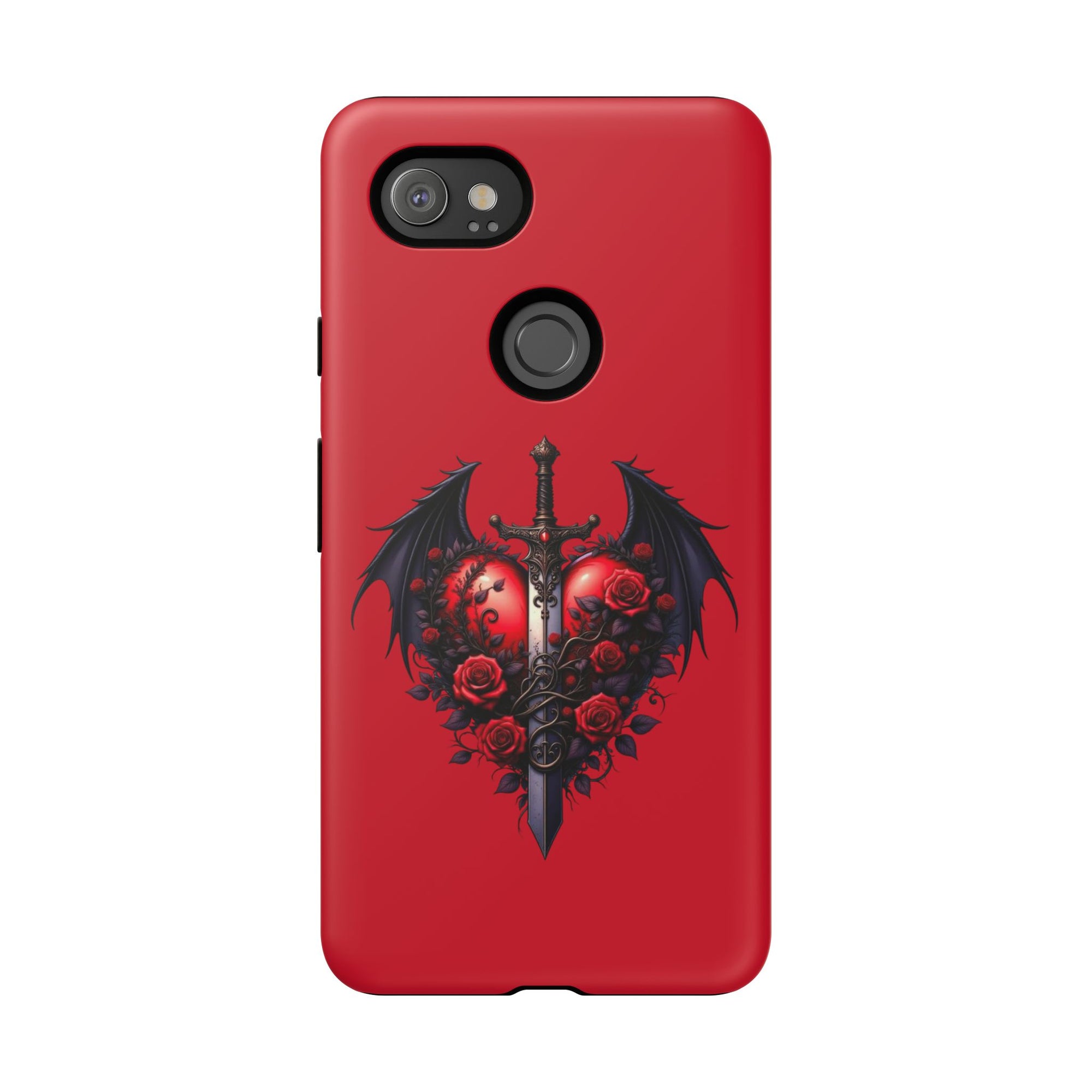 Tough Cases - Gothic Heart Phone Case, Edgy Accessories for Him, Unique Gifts for Her, Valentine's Day, Birthday, Artsy Phone Cover