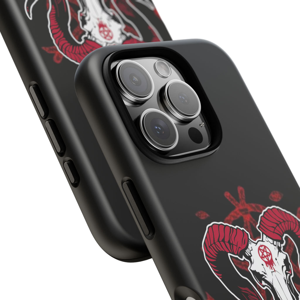 Tough Cases: Dark Aesthetic Phone Case, Gothic Phone Cover, Unique Gift for Him, Occult Design, Animal Skull Artwork, Halloween Decor