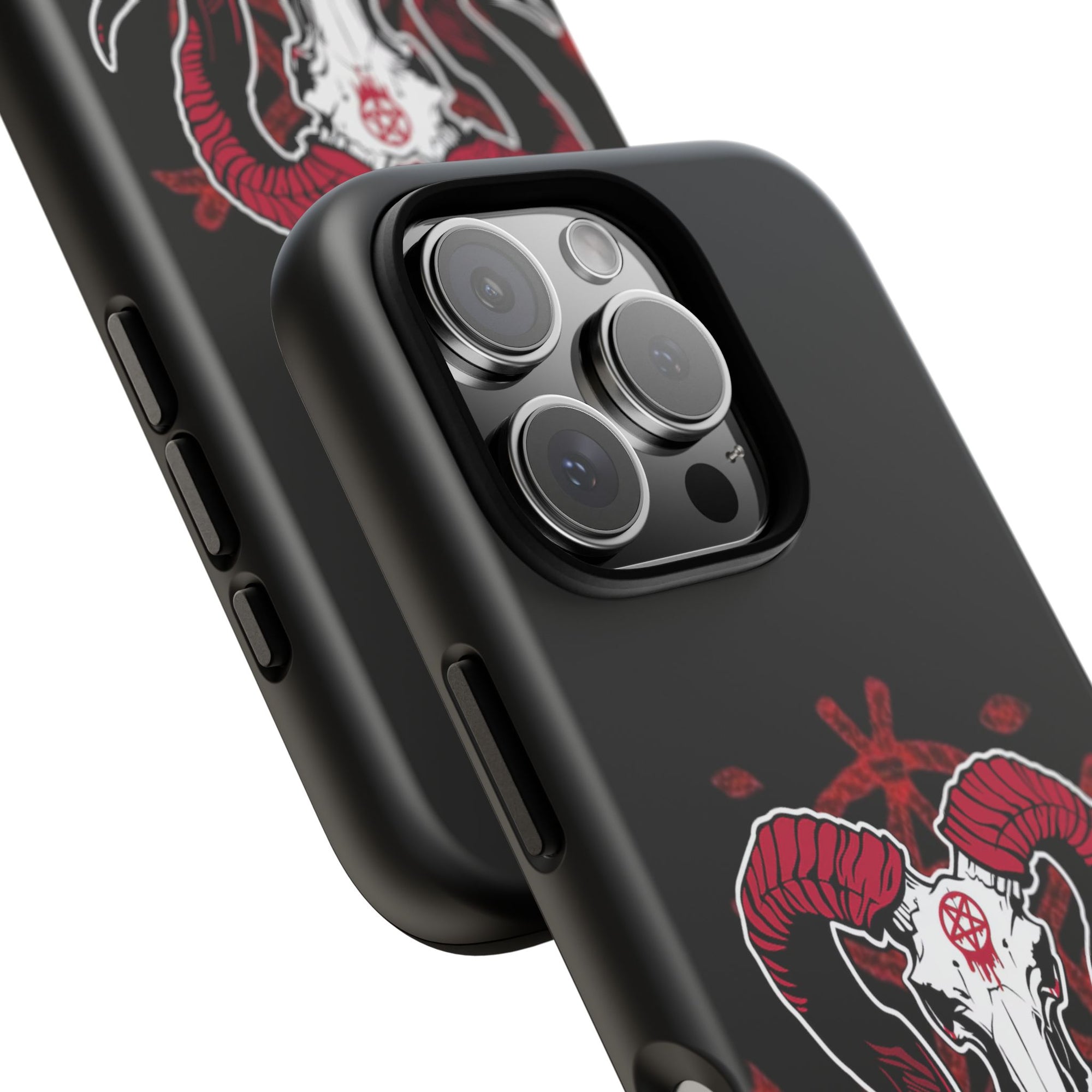 Tough Cases: Dark Aesthetic Phone Case, Gothic Phone Cover, Unique Gift for Him, Occult Design, Animal Skull Artwork, Halloween Decor