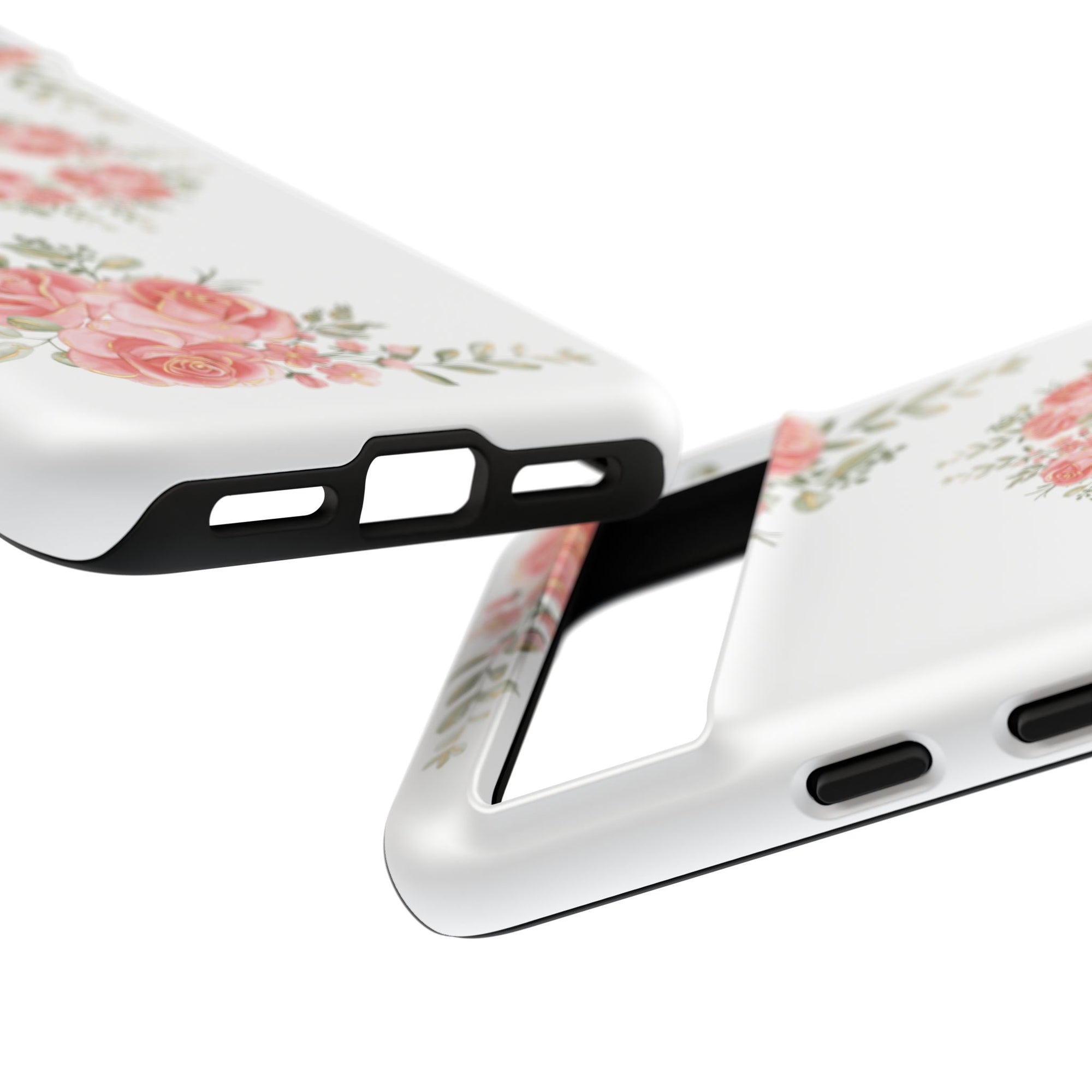 Floral Phone Case, Tough iPhone Case, Rose Design Case, Gift for Her, Floral Phone Cover