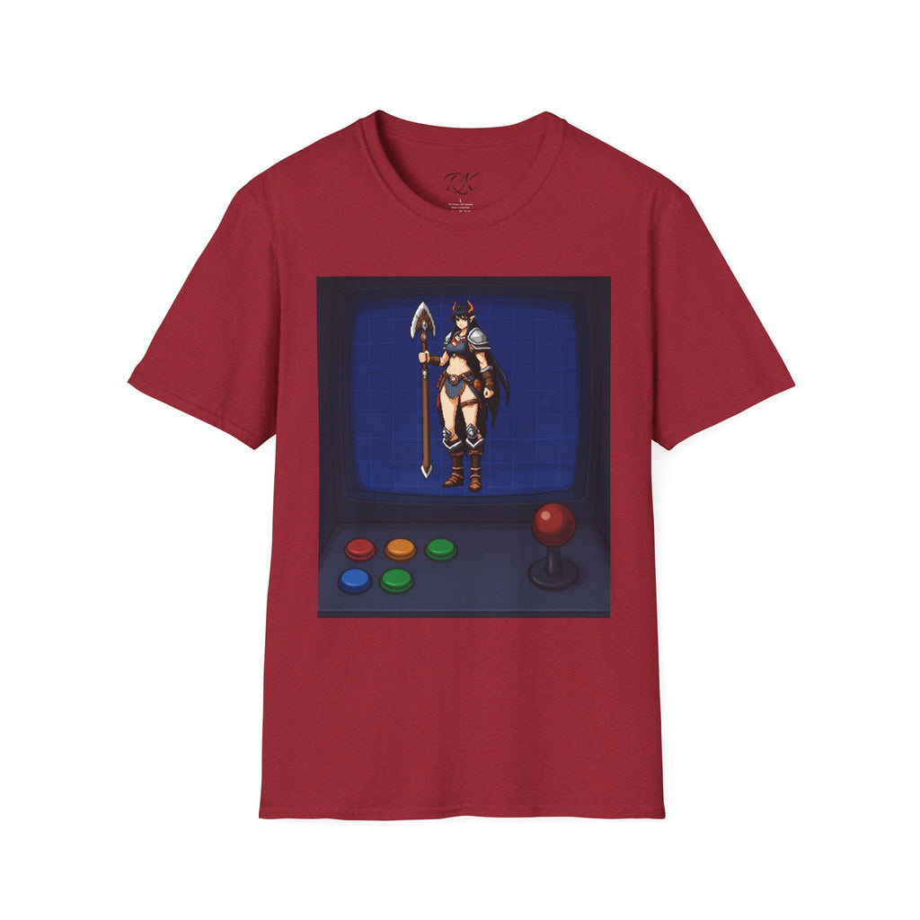 Unisex Barbarian Woman T-Shirt - Softstyle Graphic Tee for Gamers, Gifts for Her, Casual Wear, Birthday Present, Retro Style