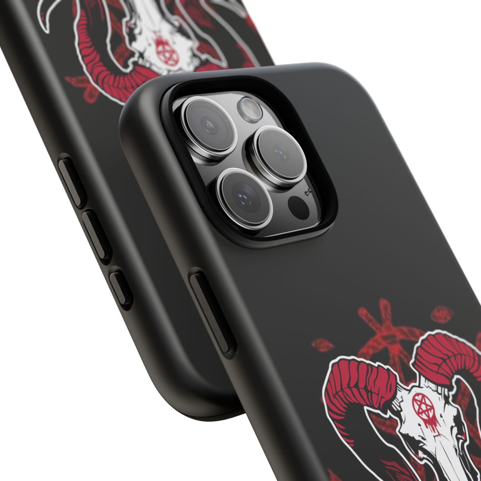 Tough Cases: Dark Aesthetic Phone Case, Gothic Phone Cover, Unique Gift for Him, Occult Design, Animal Skull Artwork, Halloween Decor