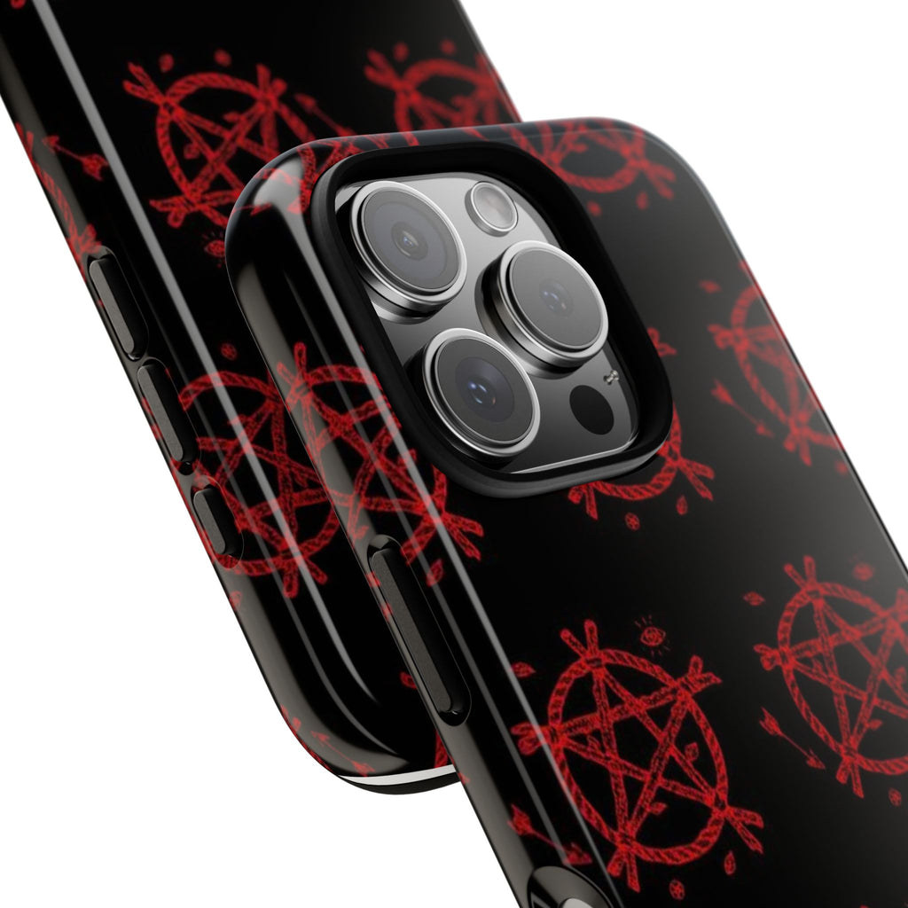 Anarchist iPhone Case, Tough Phone Cover, Punk Style Accessory, Unique Gift for Rebels, Goth Aesthetic Phone Case