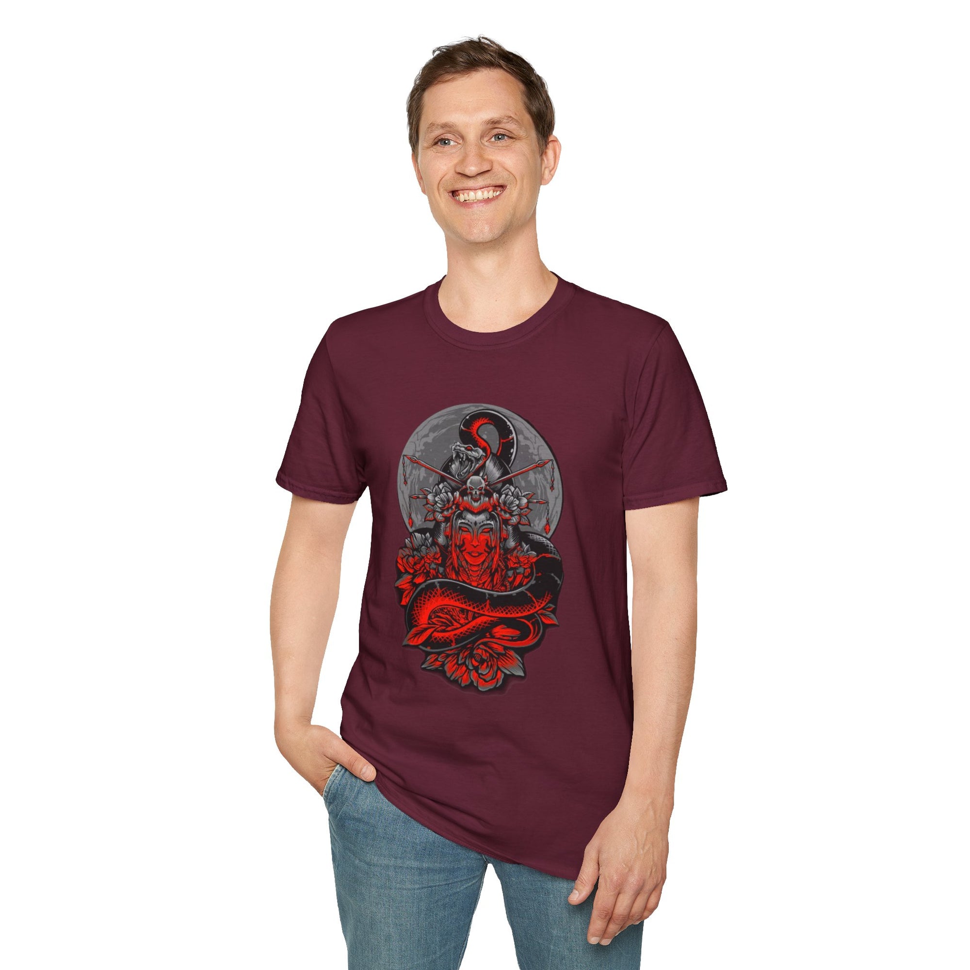 Warrior Spirit Unisex Softstyle T-Shirt, Graphic Tee, Trendy Streetwear, Gifts for Him, Casual Wear, Unique Design