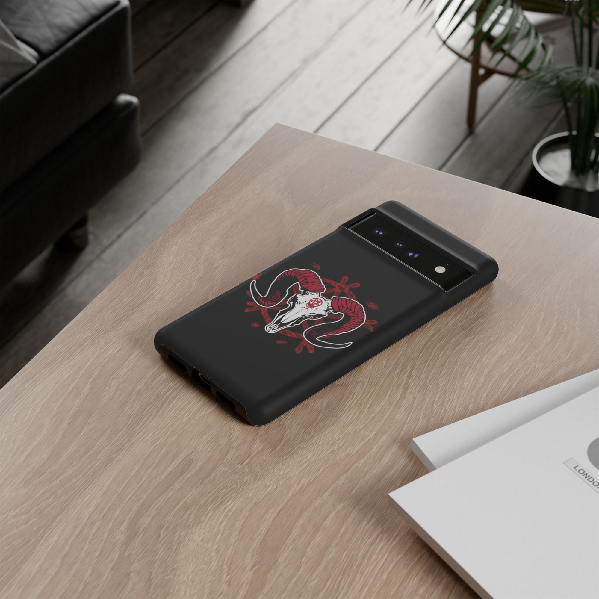 Tough Cases: Dark Aesthetic Phone Case, Gothic Phone Cover, Unique Gift for Him, Occult Design, Animal Skull Artwork, Halloween Decor