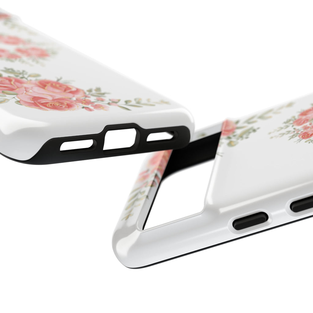 Floral Phone Case, Tough iPhone Case, Rose Design Case, Gift for Her, Floral Phone Cover