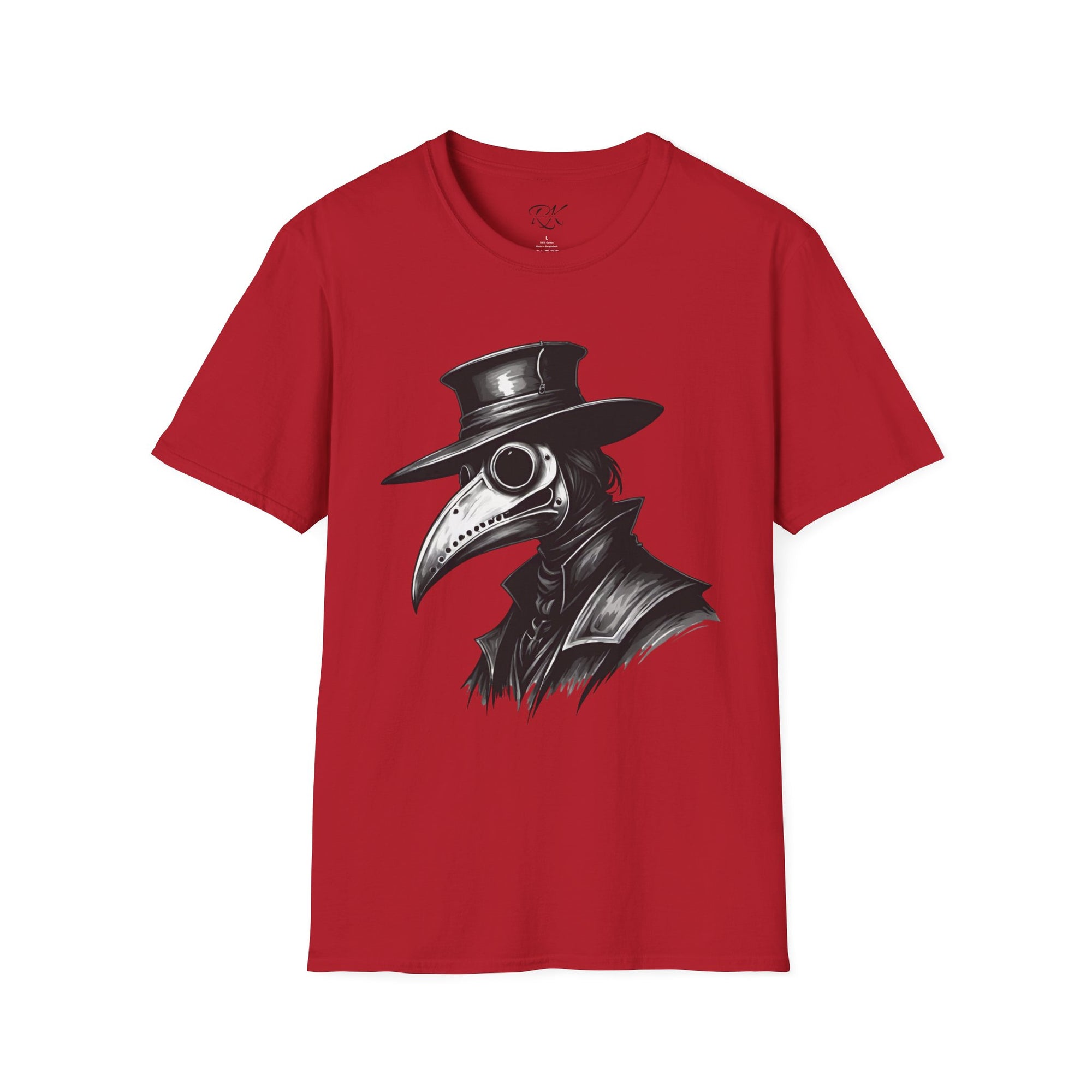 Vintage Plague Doctor Unisex T-Shirt, Unique Graphic Tee, Halloween Costume, Gift for Horror Lovers, Casual Wear, Statement Shirt
