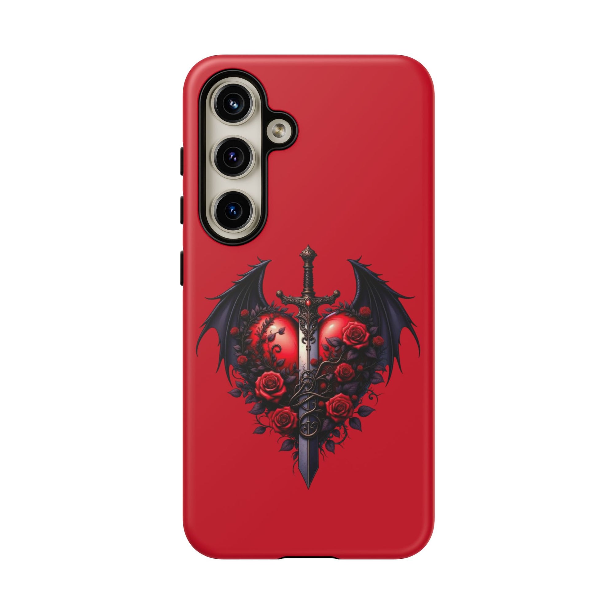 Tough Cases - Gothic Heart Phone Case, Edgy Accessories for Him, Unique Gifts for Her, Valentine's Day, Birthday, Artsy Phone Cover