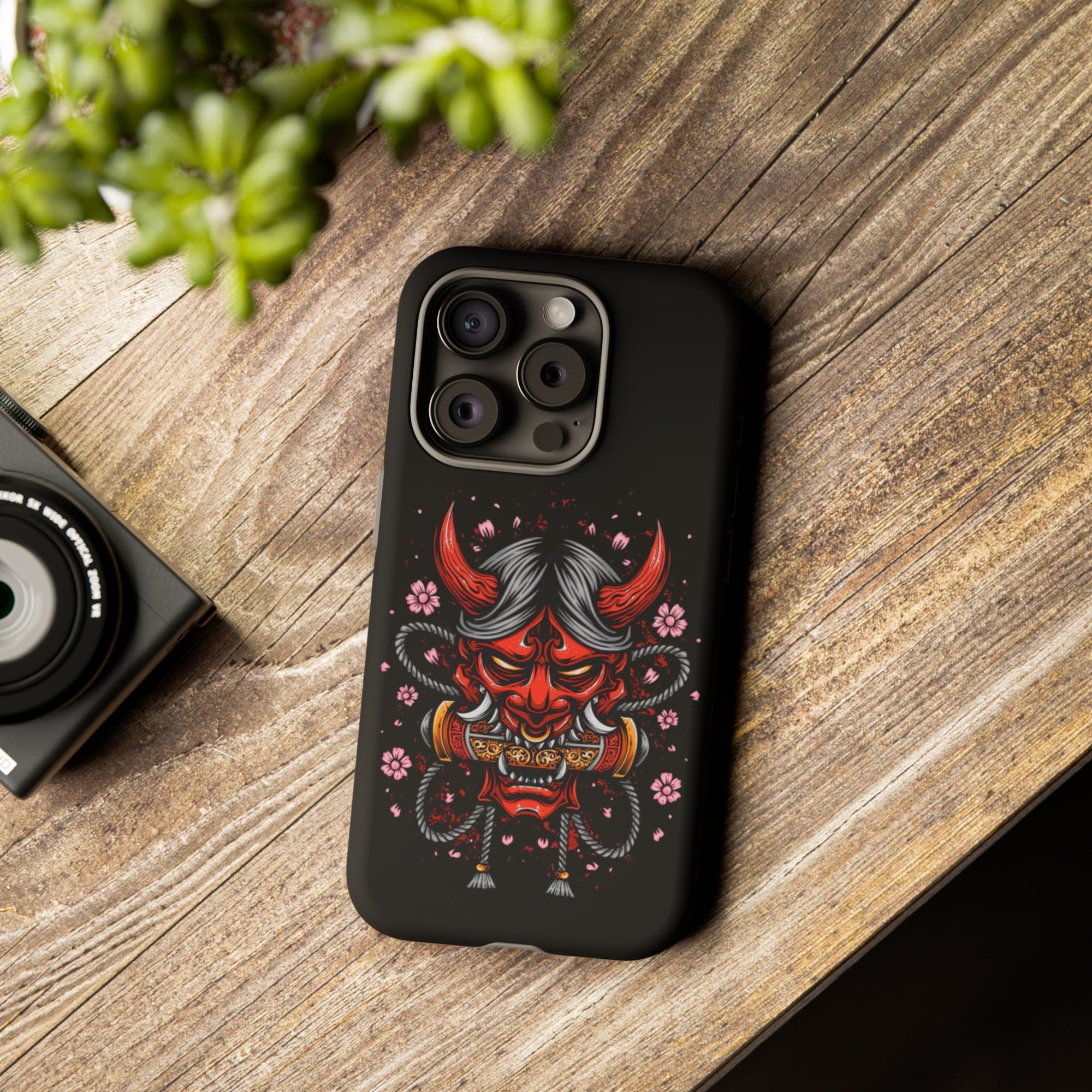 Tough Cases: Fierce Demon Phone Case, Edgy Phone Cover, Protect Your Device, Gift for Anime Fans, Unique Artwork Case