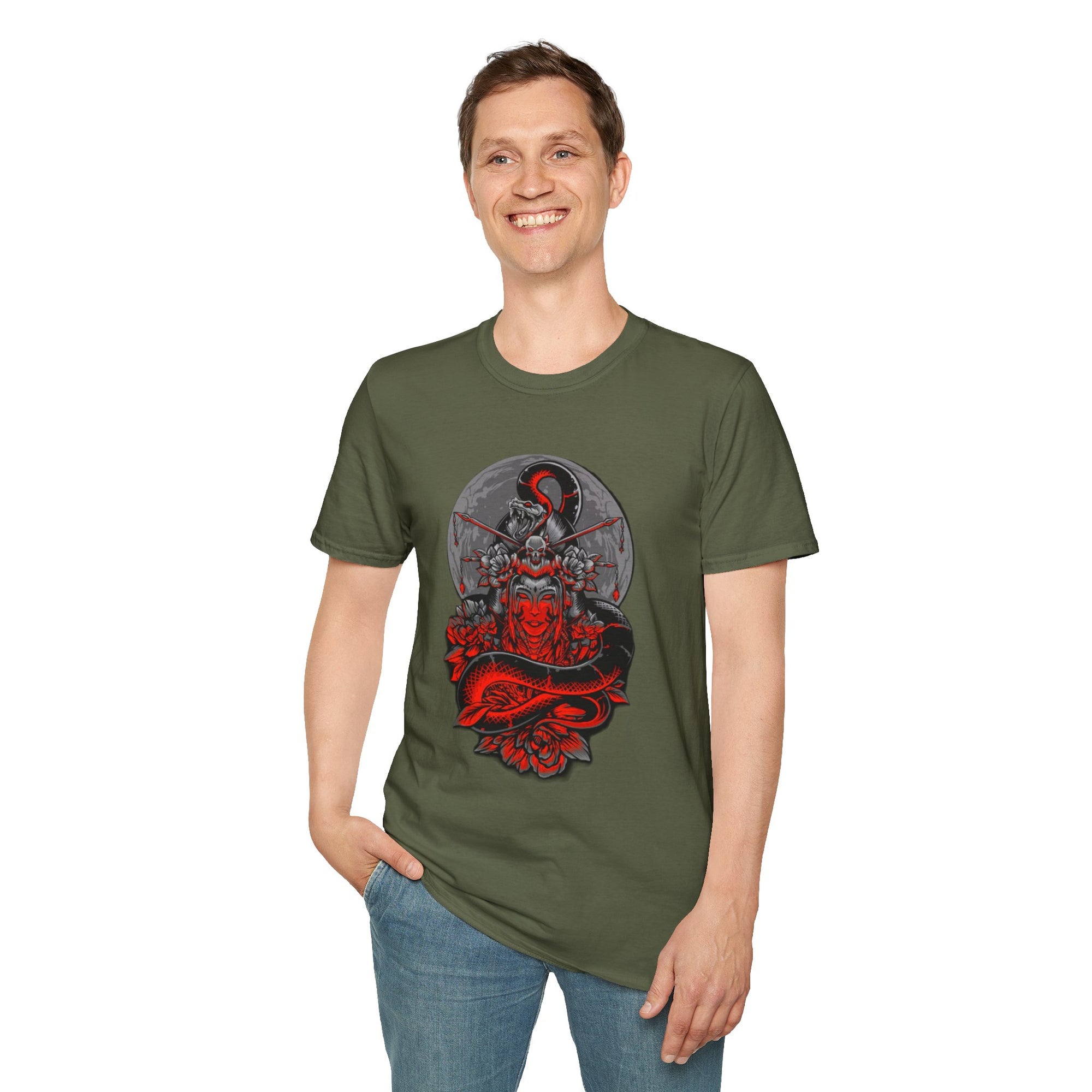 Warrior Spirit Unisex Softstyle T-Shirt, Graphic Tee, Trendy Streetwear, Gifts for Him, Casual Wear, Unique Design