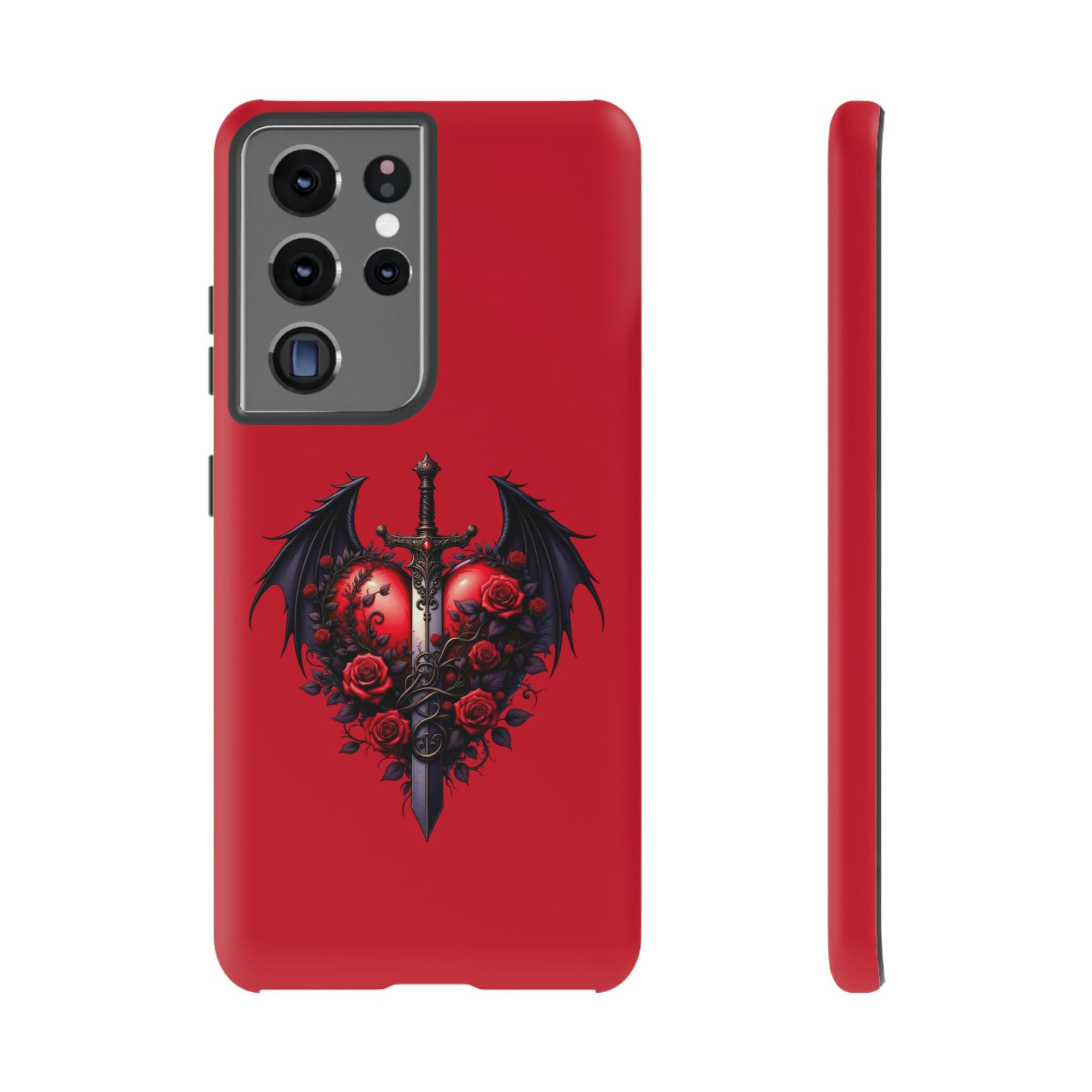 Tough Cases - Gothic Heart Phone Case, Edgy Accessories for Him, Unique Gifts for Her, Valentine's Day, Birthday, Artsy Phone Cover
