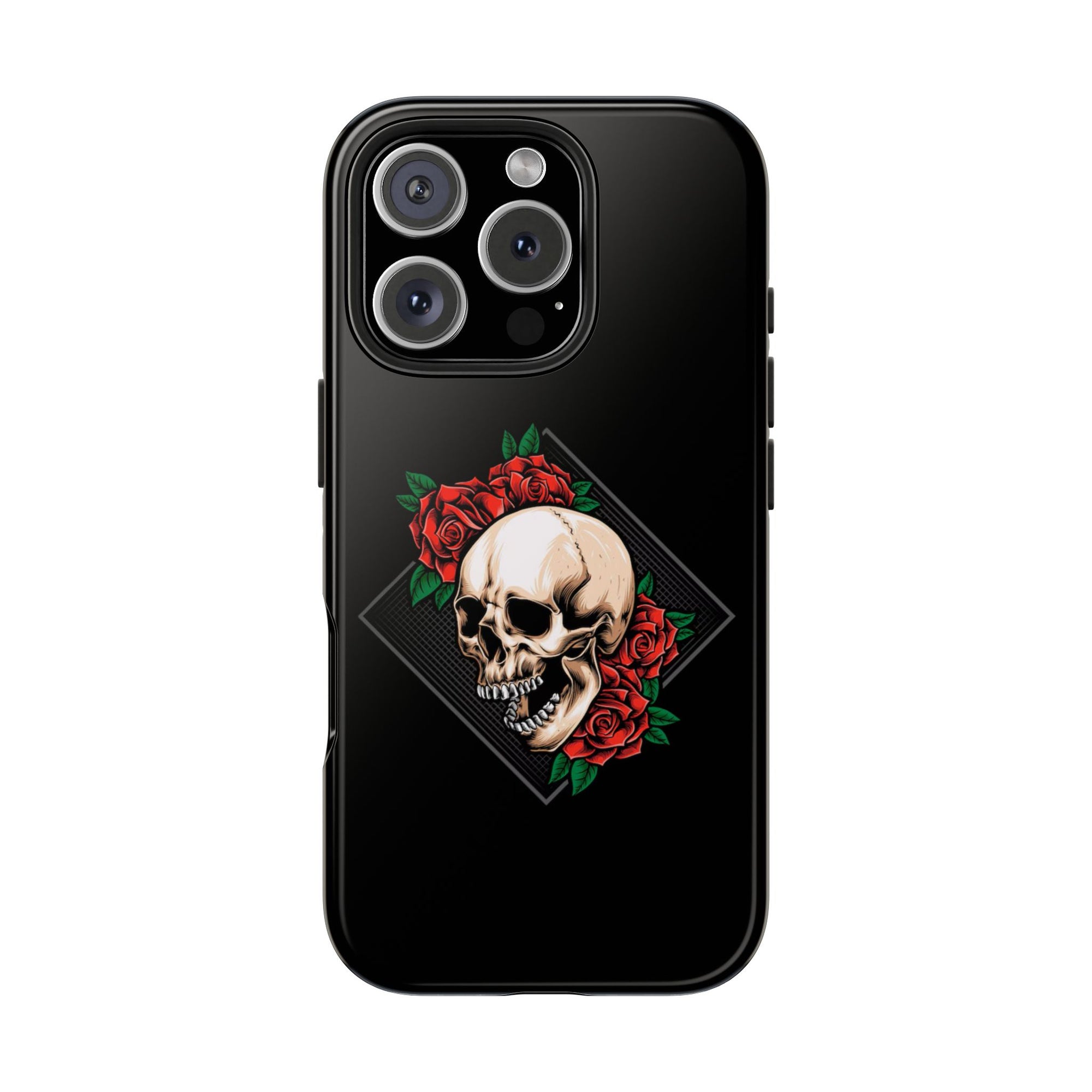 Tough Phone Cases with Skull and Roses Design | Edgy Protection, iPhone & Android Covers, Gothic Gifts, Unique Phone Accessories