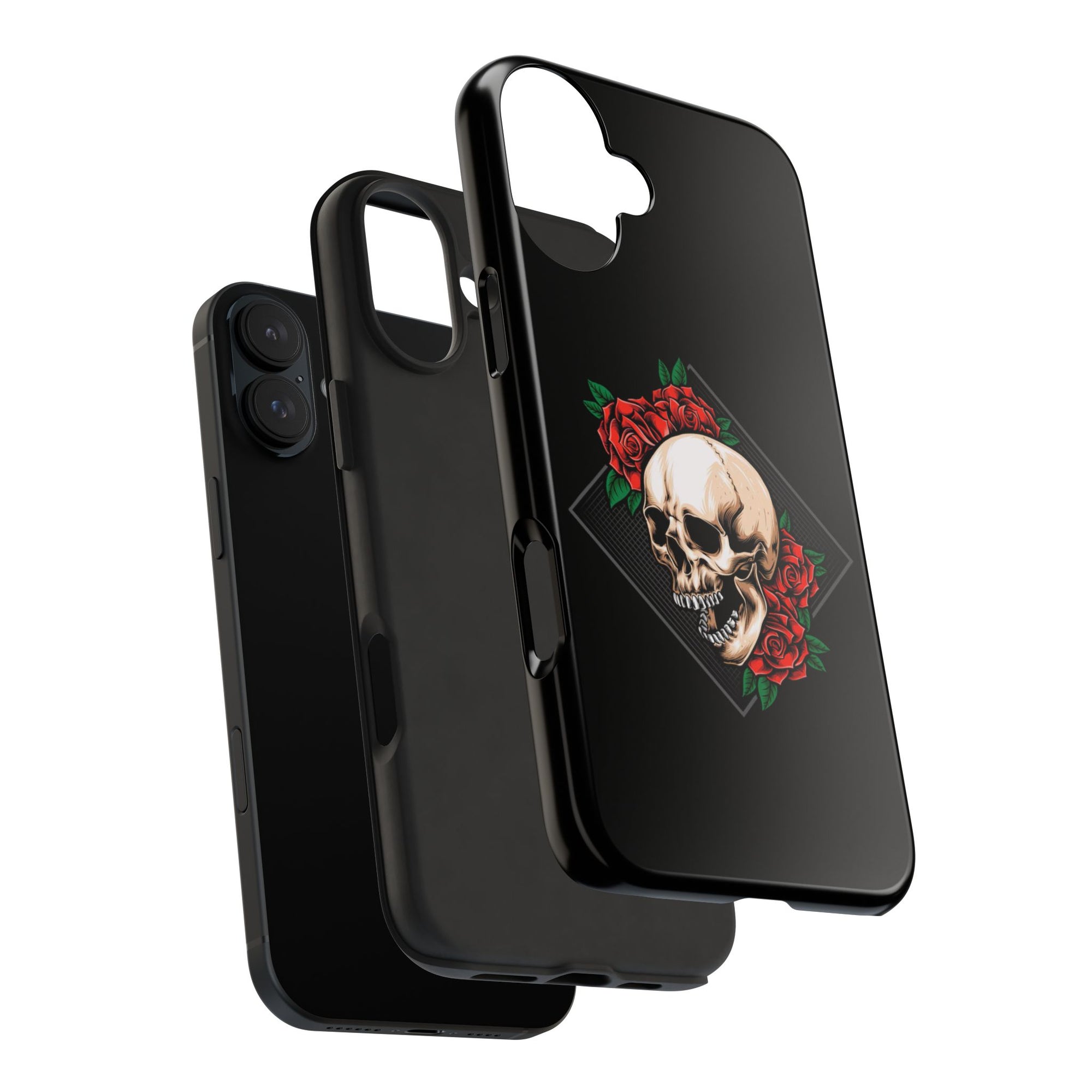 Tough Phone Cases with Skull and Roses Design | Edgy Protection, iPhone & Android Covers, Gothic Gifts, Unique Phone Accessories