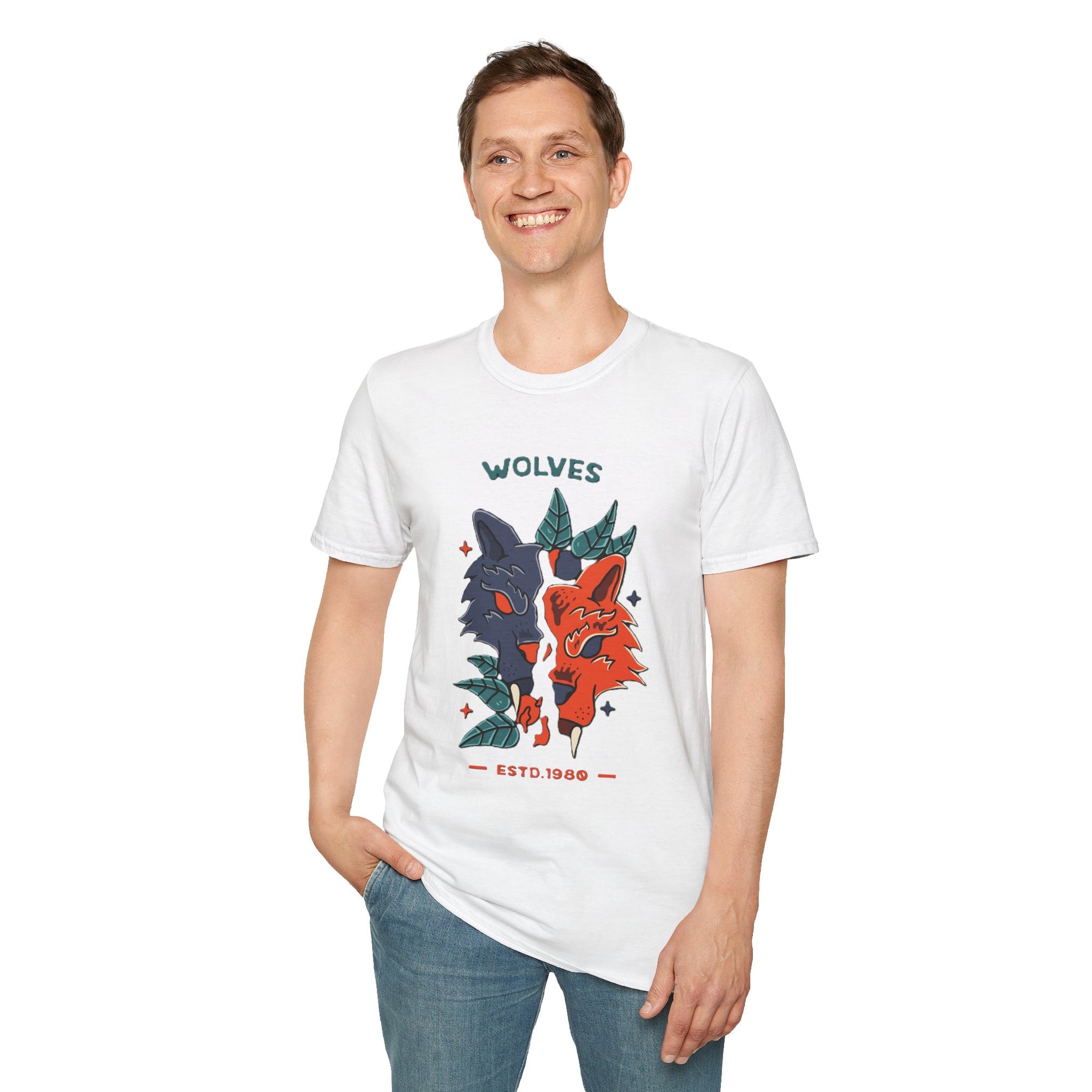 Wolf Graphic Unisex T-Shirt, Nature Lovers Tee, Gift for Animal Enthusiasts, Casual Wear, Eco-Friendly Fashion