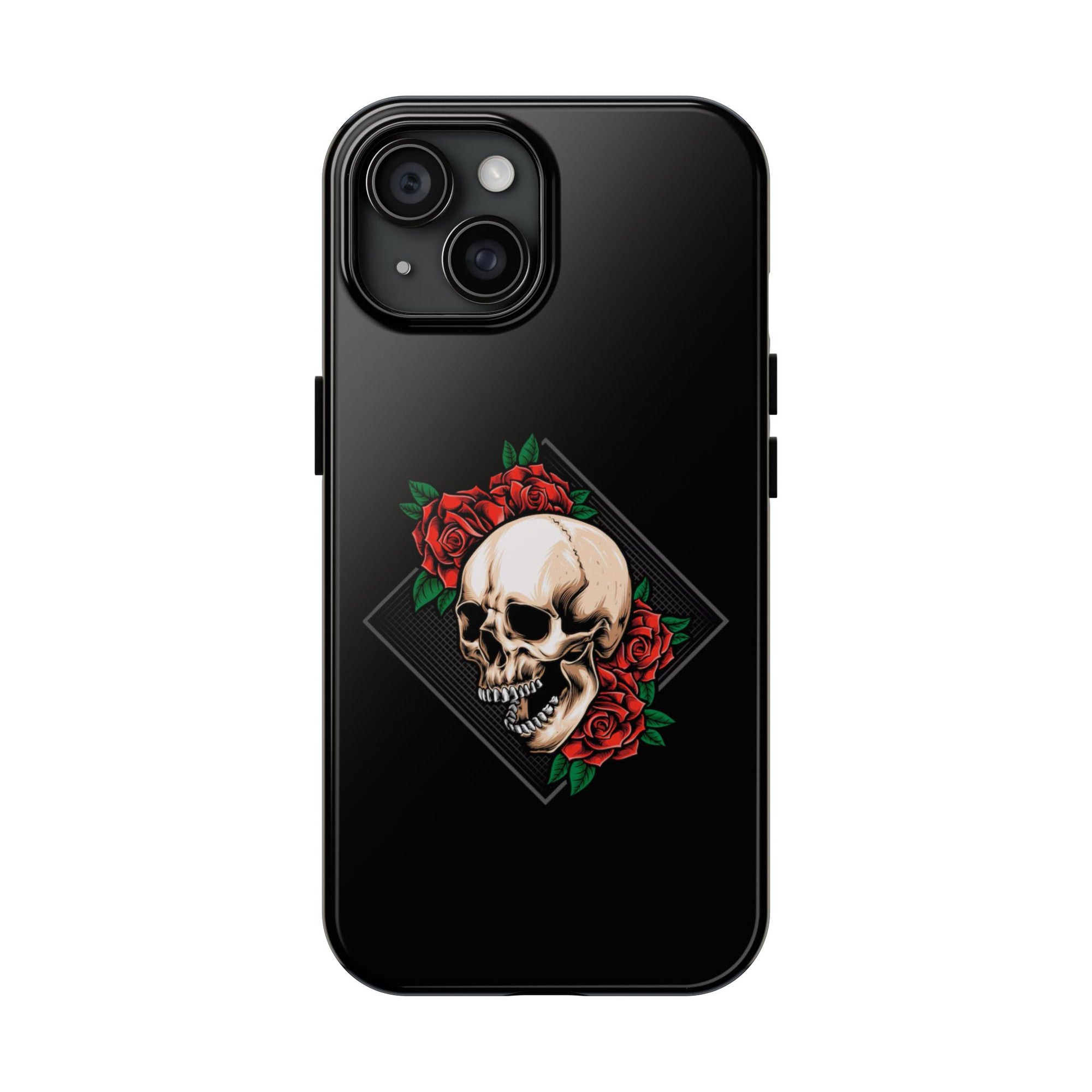 Tough Phone Cases with Skull and Roses Design | Edgy Protection, iPhone & Android Covers, Gothic Gifts, Unique Phone Accessories