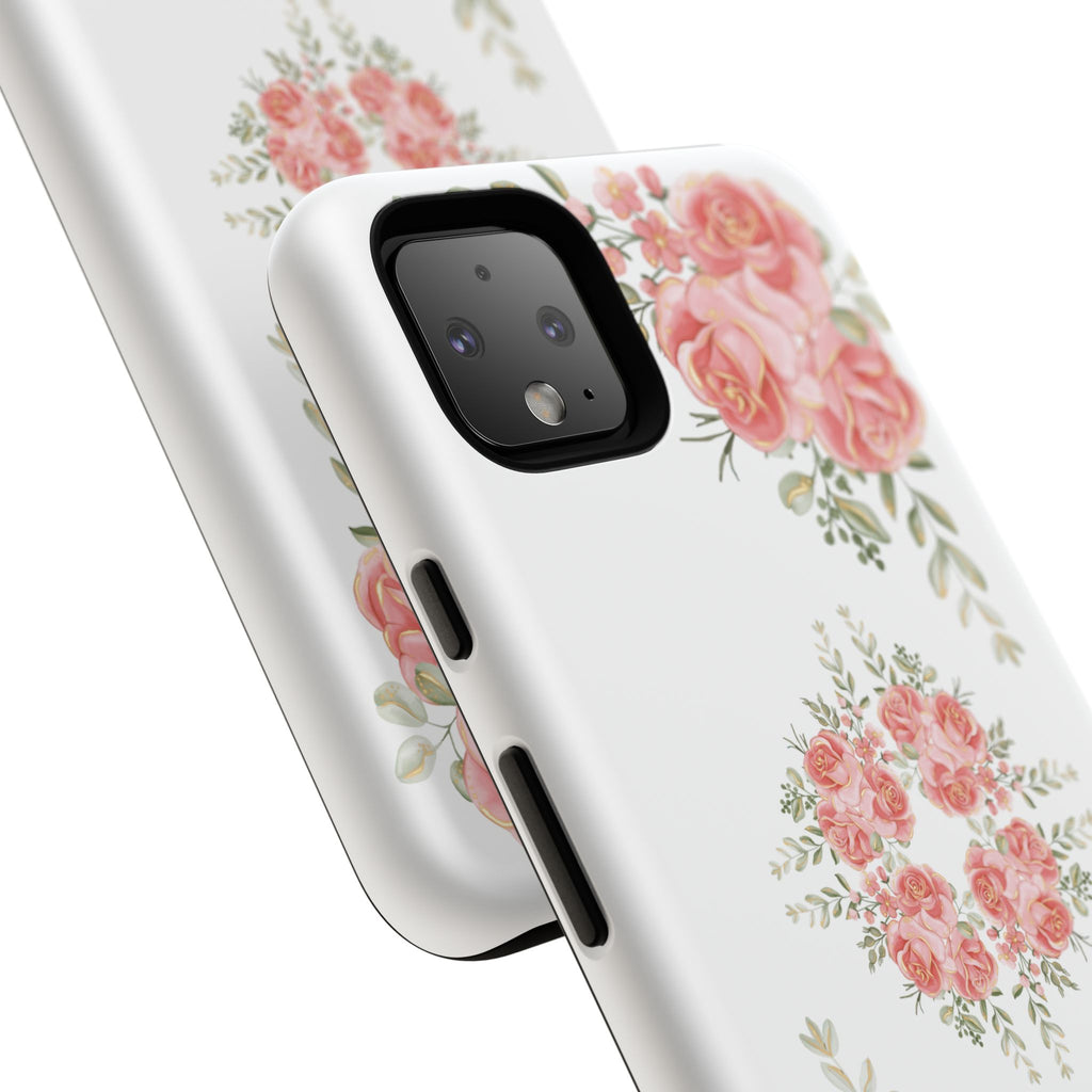 Floral Phone Case, Tough iPhone Case, Rose Design Case, Gift for Her, Floral Phone Cover