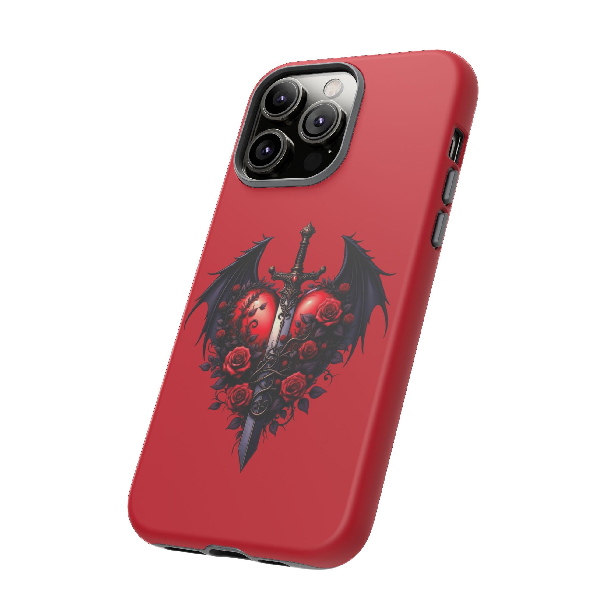 Tough Cases - Gothic Heart Phone Case, Edgy Accessories for Him, Unique Gifts for Her, Valentine's Day, Birthday, Artsy Phone Cover