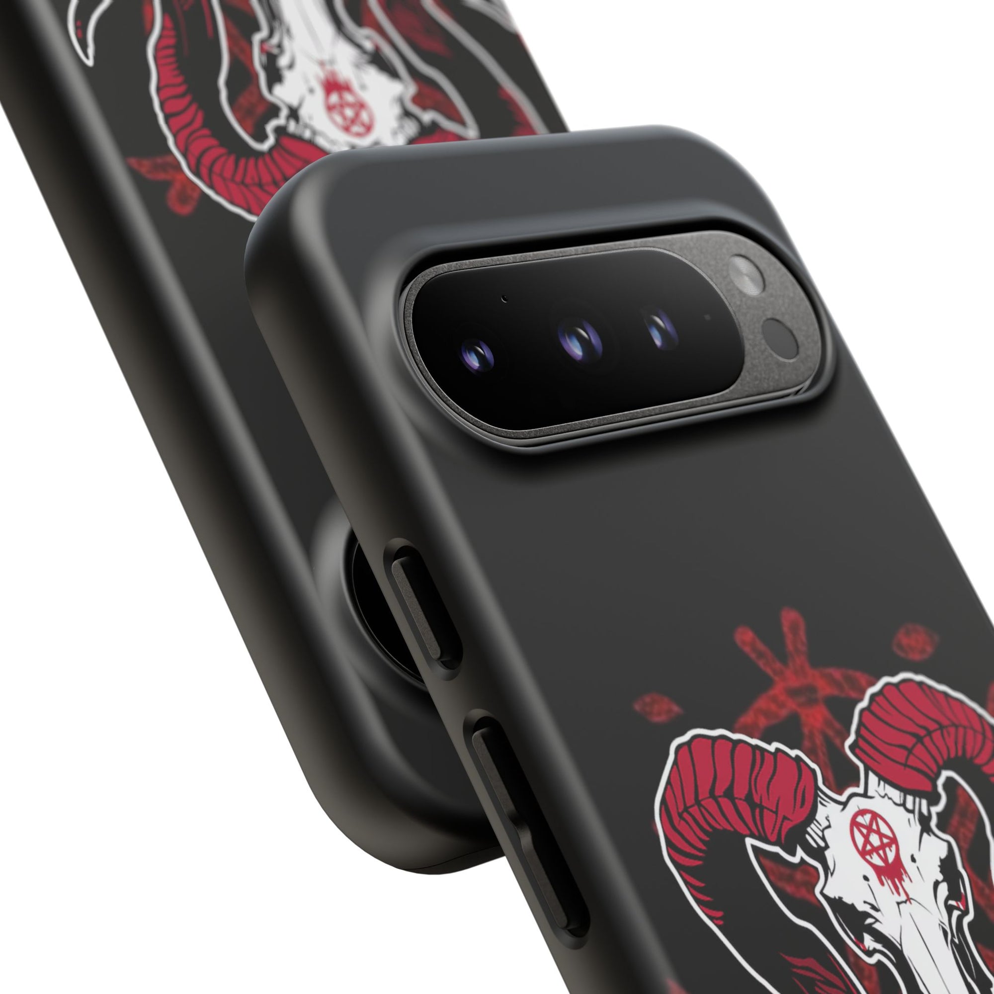 Tough Cases: Dark Aesthetic Phone Case, Gothic Phone Cover, Unique Gift for Him, Occult Design, Animal Skull Artwork, Halloween Decor