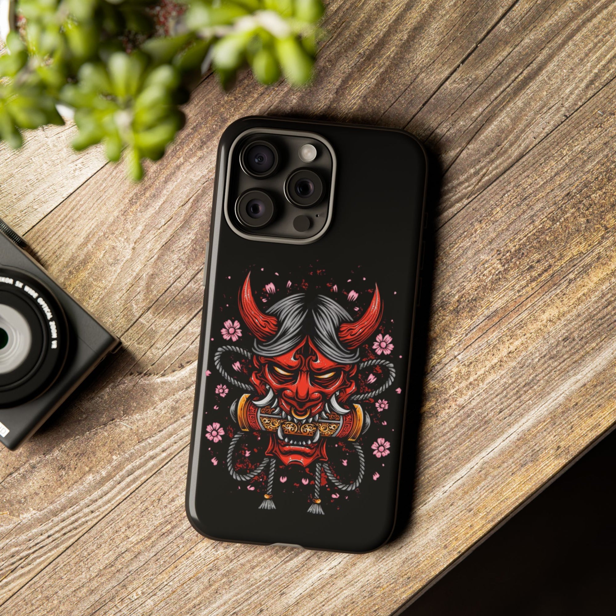 Tough Cases: Fierce Demon Phone Case, Edgy Phone Cover, Protect Your Device, Gift for Anime Fans, Unique Artwork Case