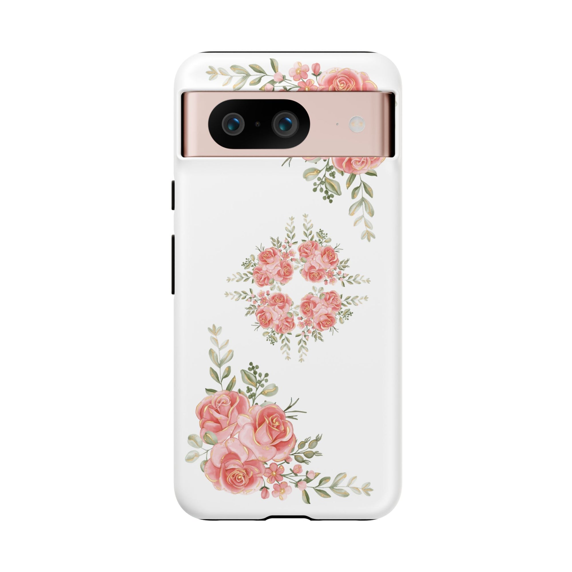 Floral Phone Case, Tough iPhone Case, Rose Design Case, Gift for Her, Floral Phone Cover