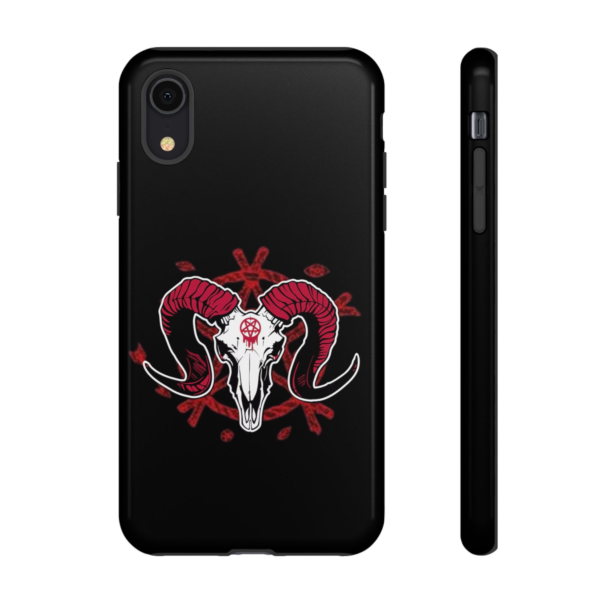 Tough Cases: Dark Aesthetic Phone Case, Gothic Phone Cover, Unique Gift for Him, Occult Design, Animal Skull Artwork, Halloween Decor