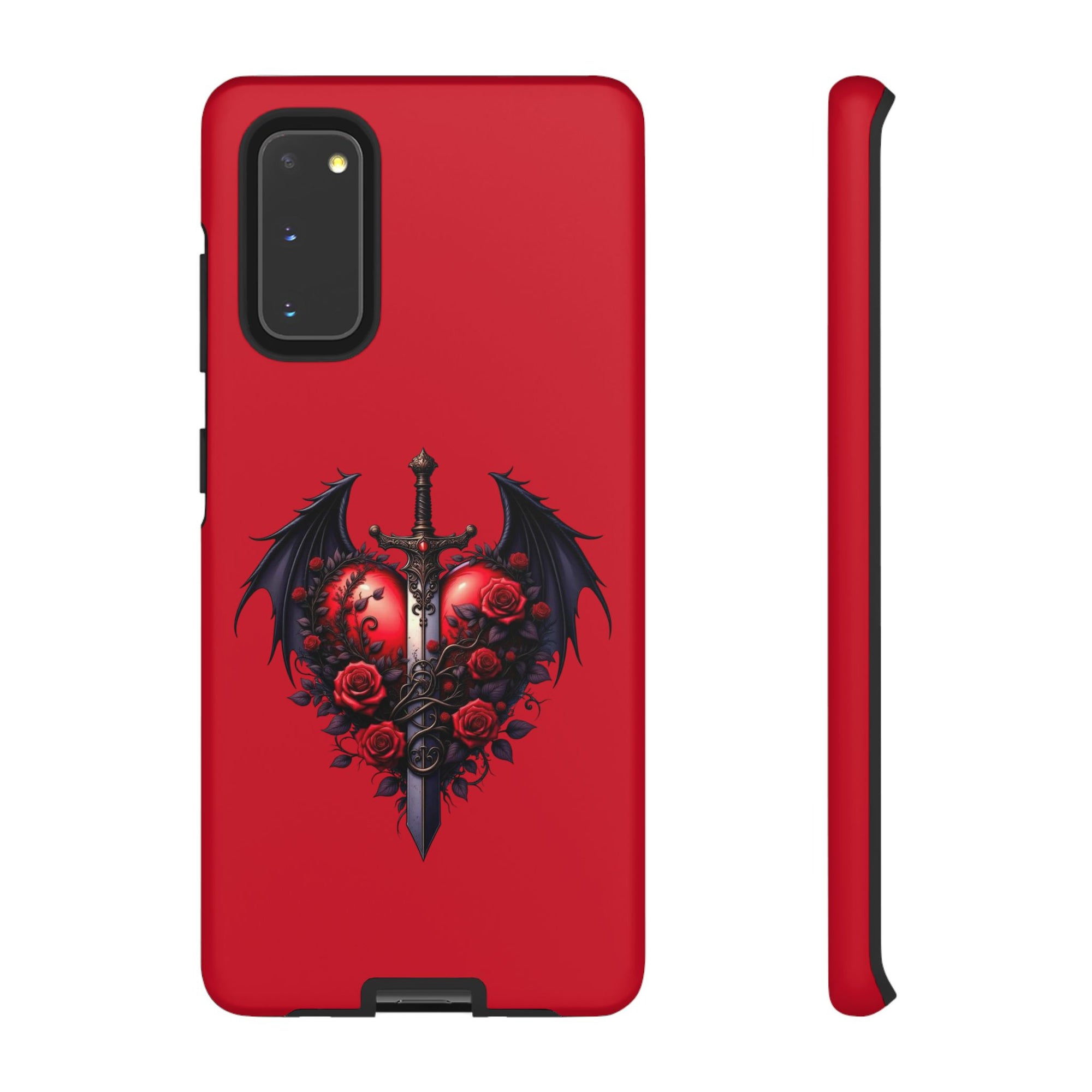 Tough Cases - Gothic Heart Phone Case, Edgy Accessories for Him, Unique Gifts for Her, Valentine's Day, Birthday, Artsy Phone Cover