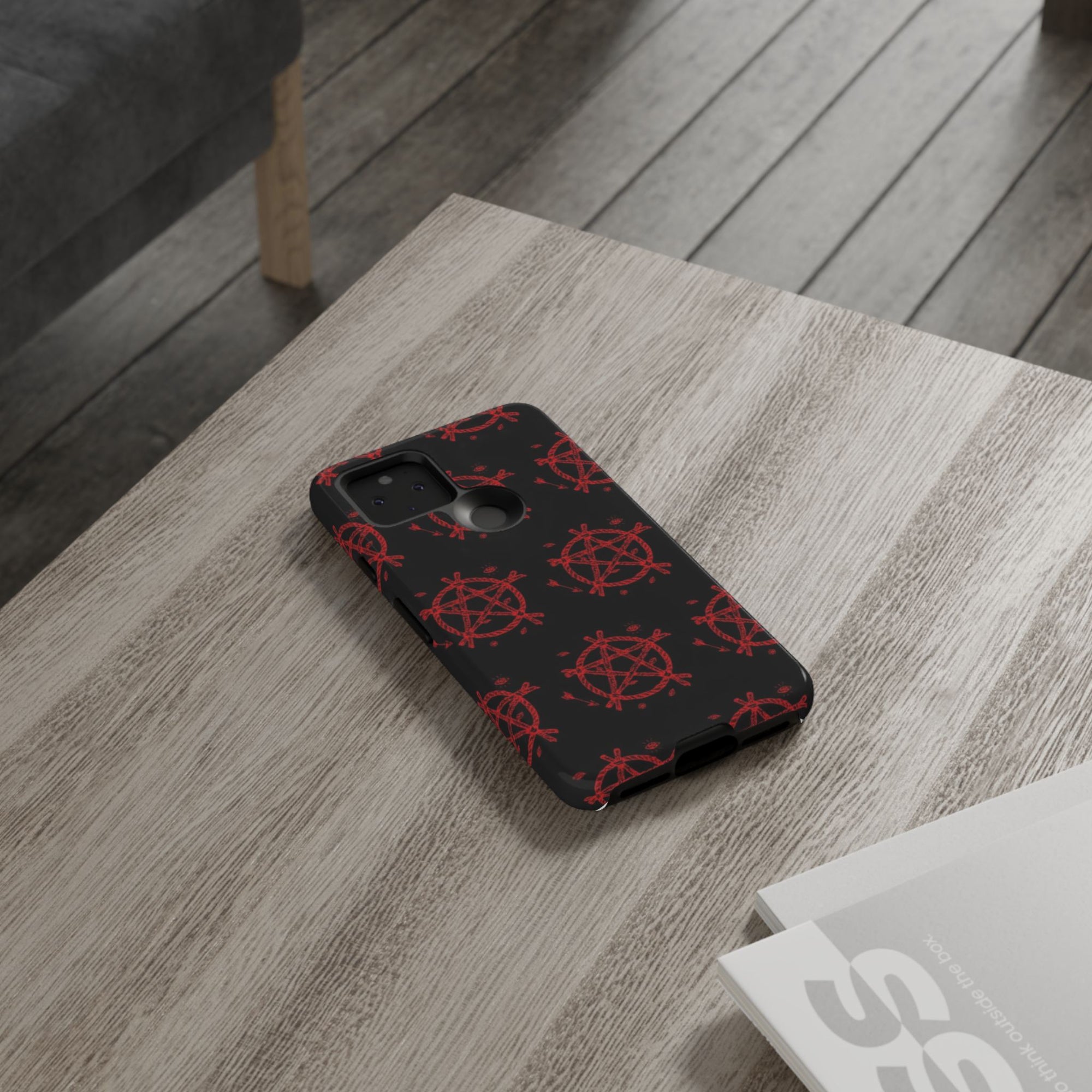 Anarchist iPhone Case, Tough Phone Cover, Punk Style Accessory, Unique Gift for Rebels, Goth Aesthetic Phone Case