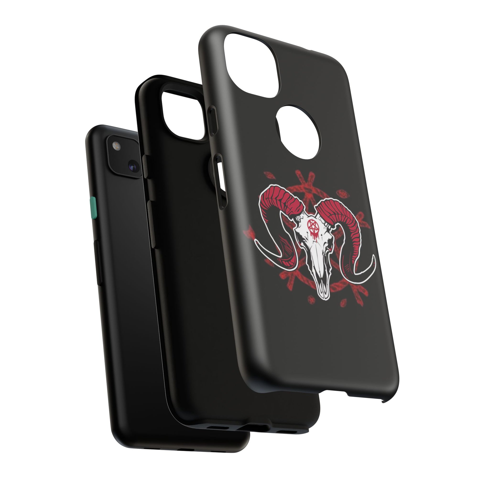 Tough Cases: Dark Aesthetic Phone Case, Gothic Phone Cover, Unique Gift for Him, Occult Design, Animal Skull Artwork, Halloween Decor