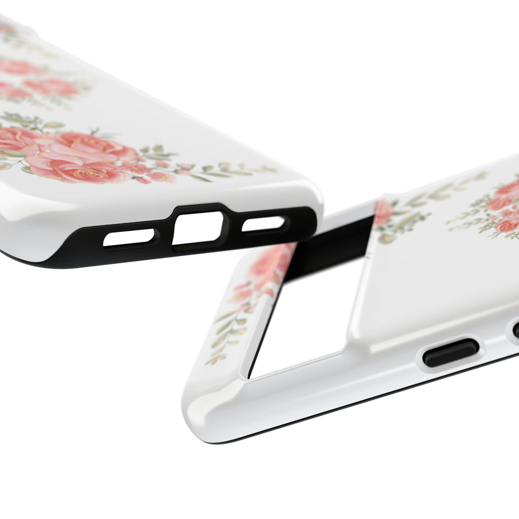Floral Phone Case, Tough iPhone Case, Rose Design Case, Gift for Her, Floral Phone Cover