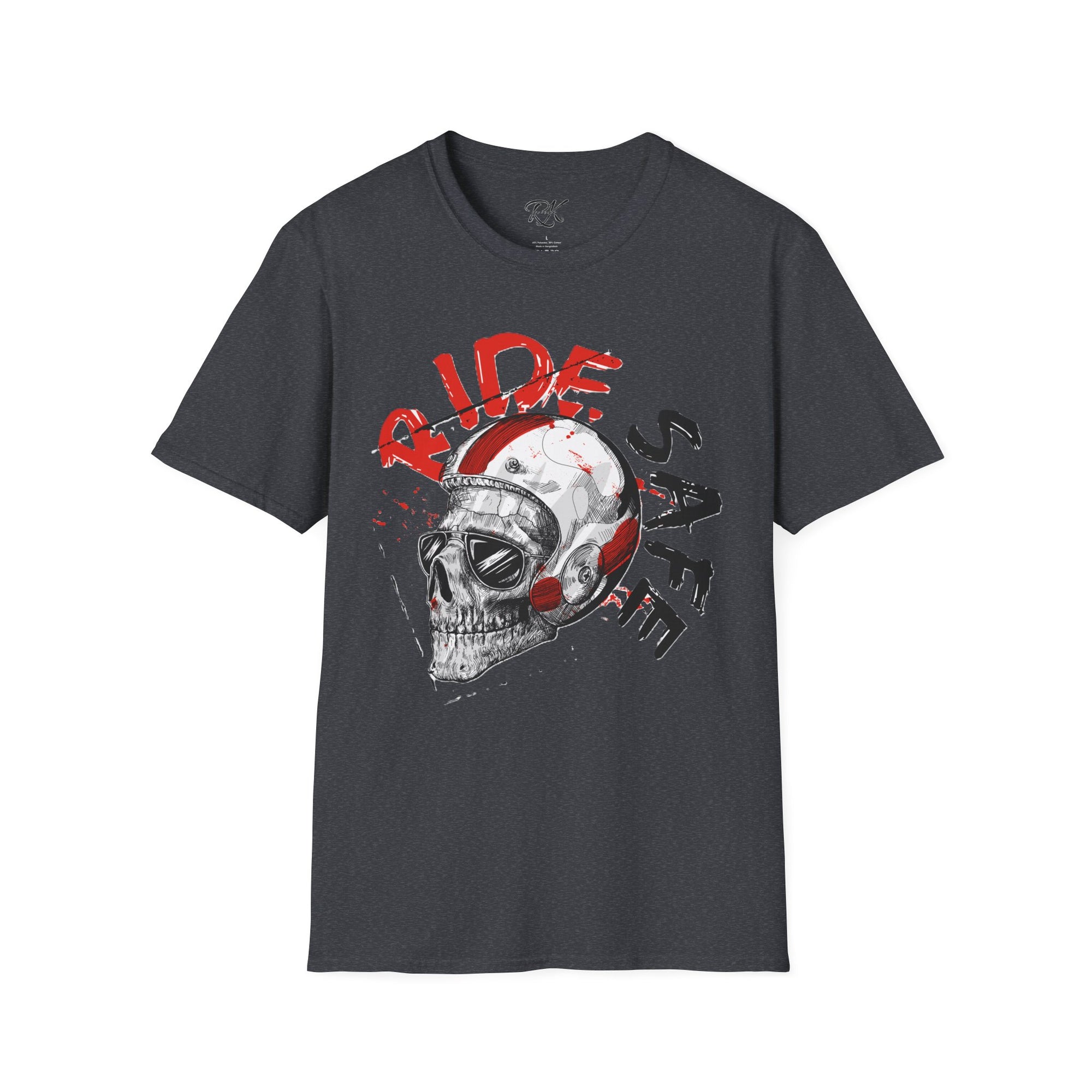 Ride Safe Skull T-Shirt | Unisex Softstyle Tee for Bikers | Perfect for Motorcyclists, Casual Wear, Gifts, and Events