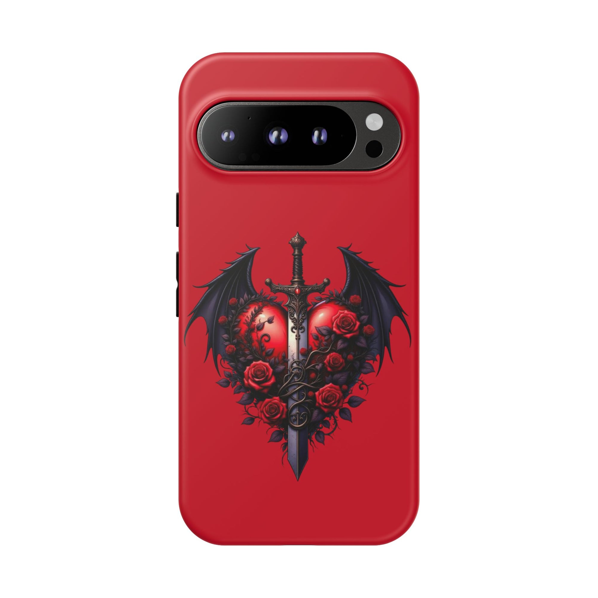 Tough Cases - Gothic Heart Phone Case, Edgy Accessories for Him, Unique Gifts for Her, Valentine's Day, Birthday, Artsy Phone Cover