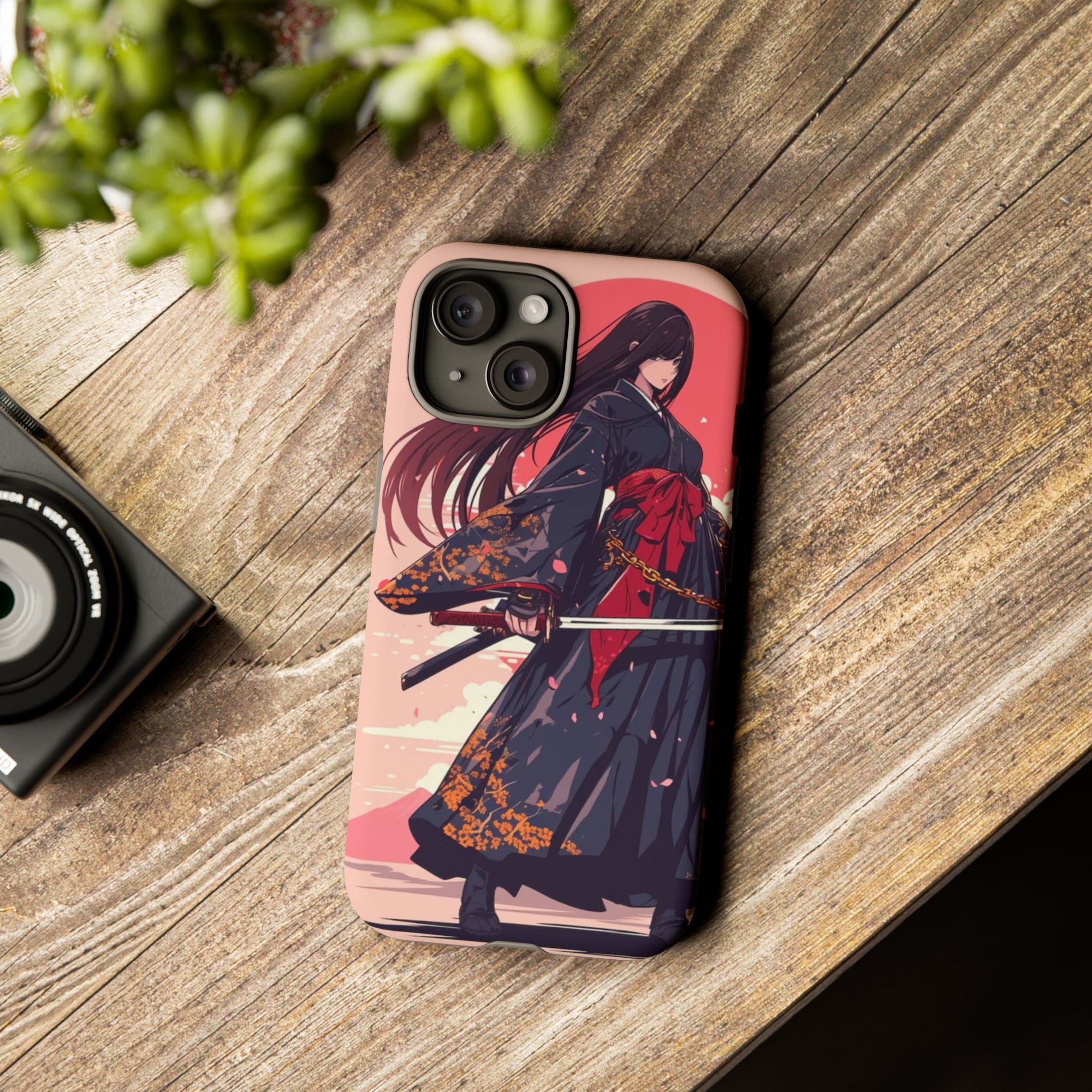 Stylish Phone Case with Warrior Design, Tough Phone Cover for Anime Lovers, Gift for Gamers, Cute Phone Accessories, Unique Tech Gifts