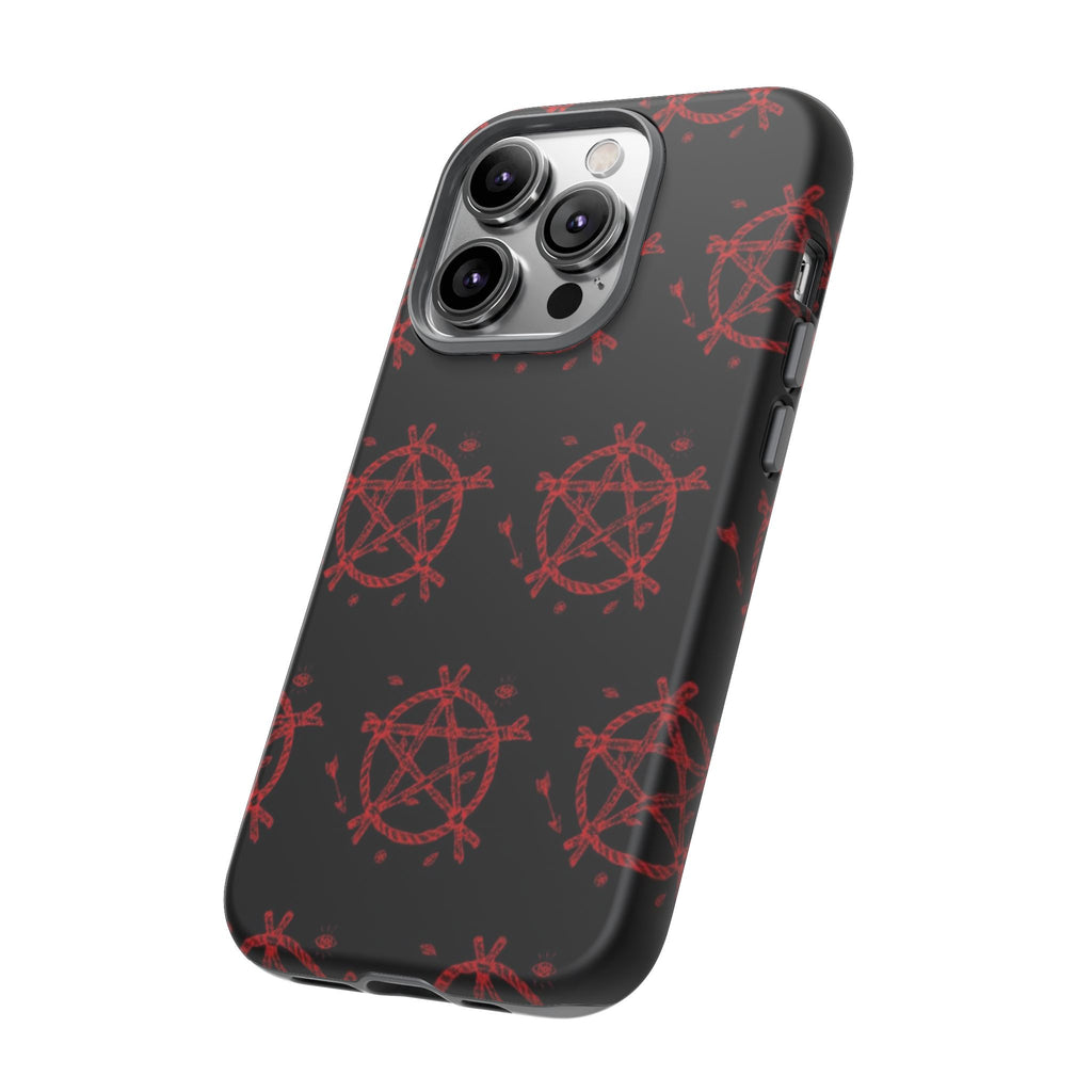Anarchist iPhone Case, Tough Phone Cover, Punk Style Accessory, Unique Gift for Rebels, Goth Aesthetic Phone Case