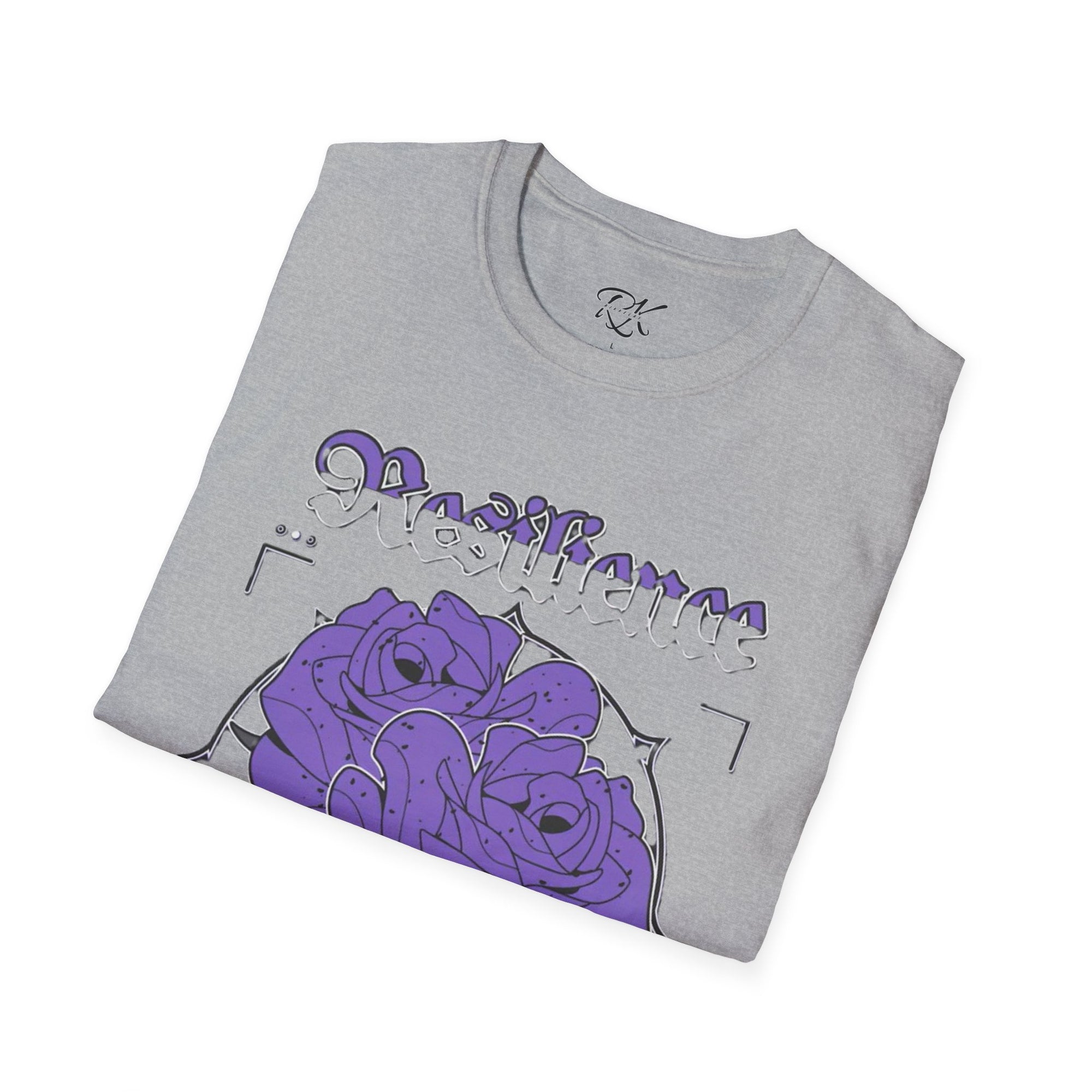 Purple Rose Graphic T-Shirt, Soft Stylish Tee, Unisex Floral Apparel, Gift for Her, Spring Outfit Idea, Vintage Aesthetic Top