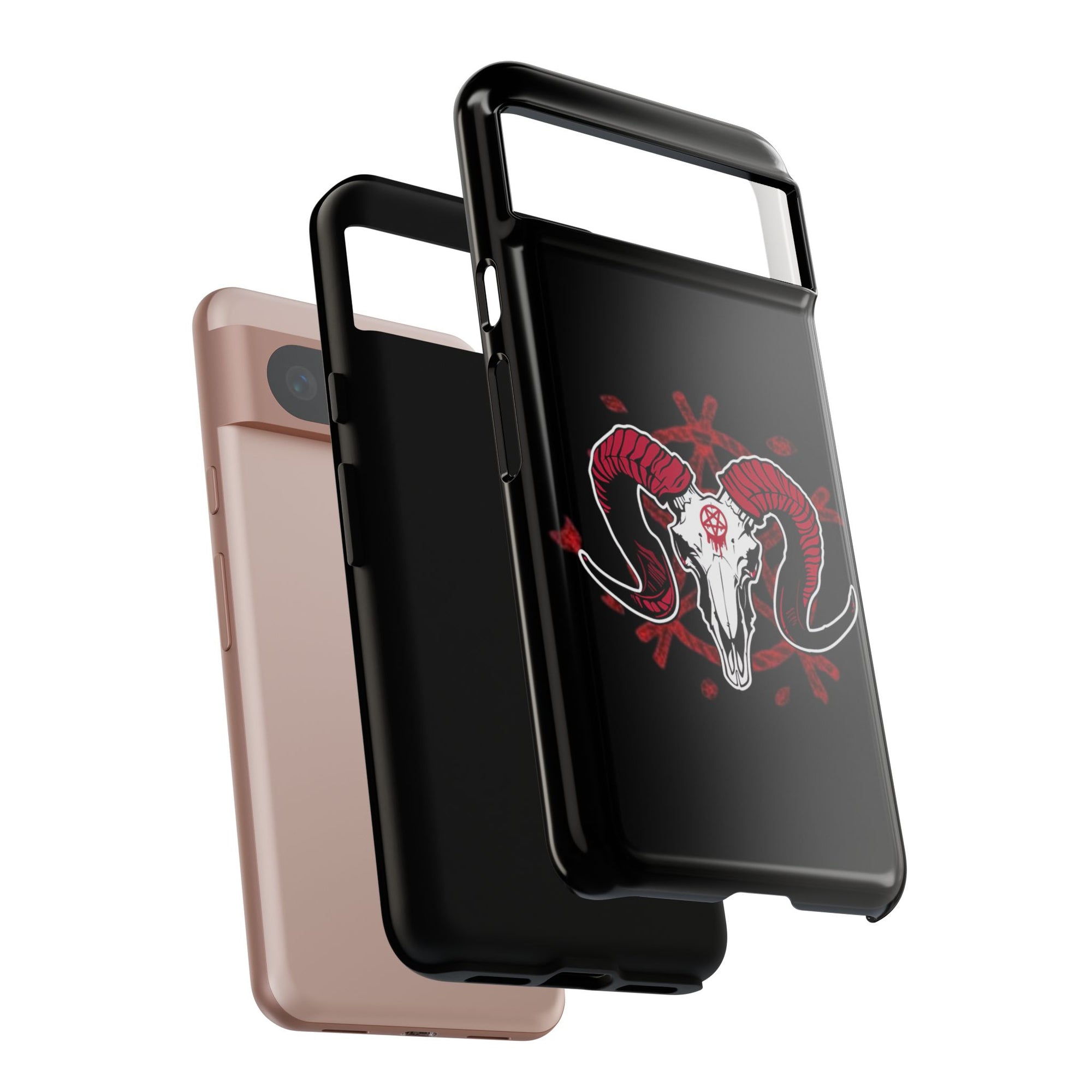 Tough Cases: Dark Aesthetic Phone Case, Gothic Phone Cover, Unique Gift for Him, Occult Design, Animal Skull Artwork, Halloween Decor