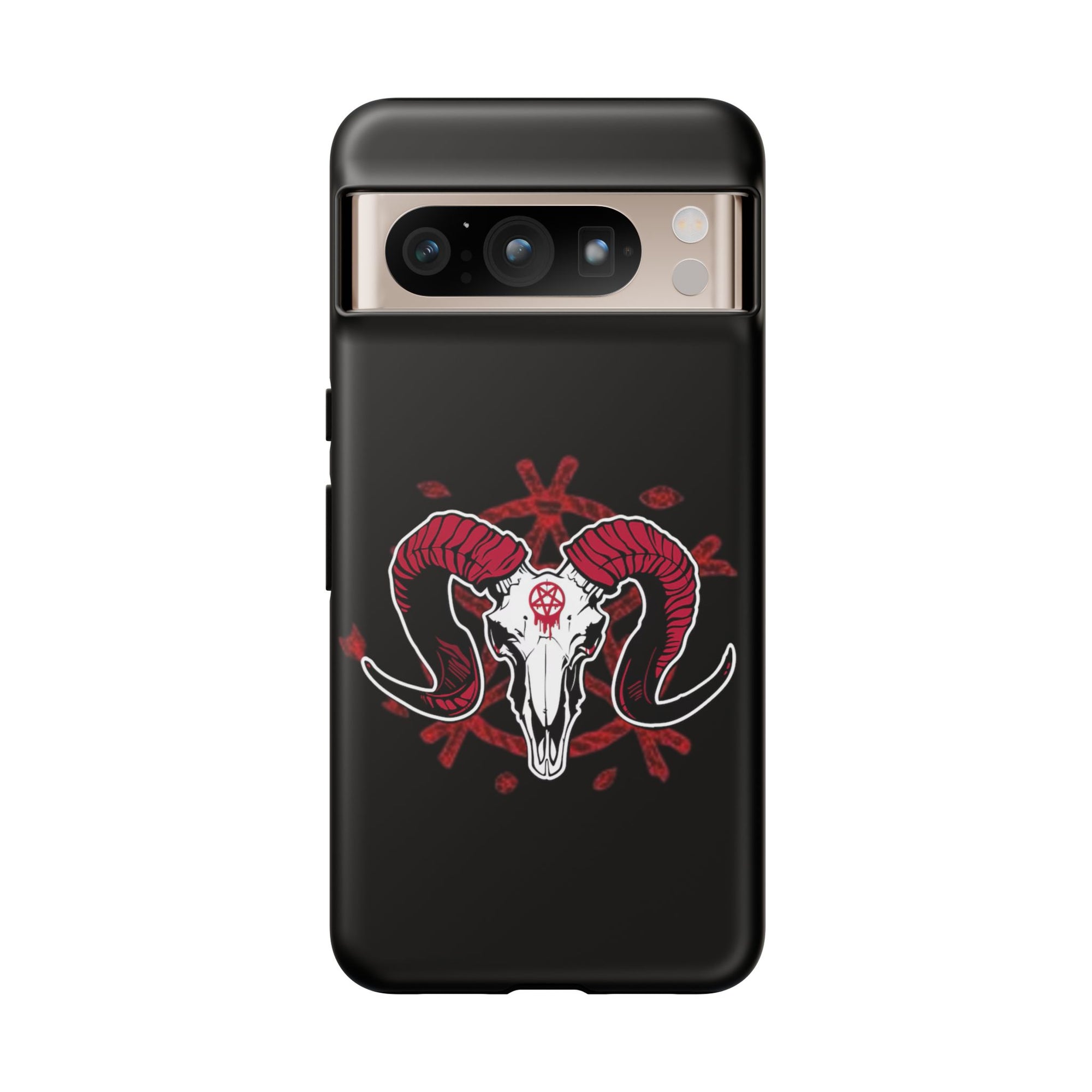 Tough Cases: Dark Aesthetic Phone Case, Gothic Phone Cover, Unique Gift for Him, Occult Design, Animal Skull Artwork, Halloween Decor